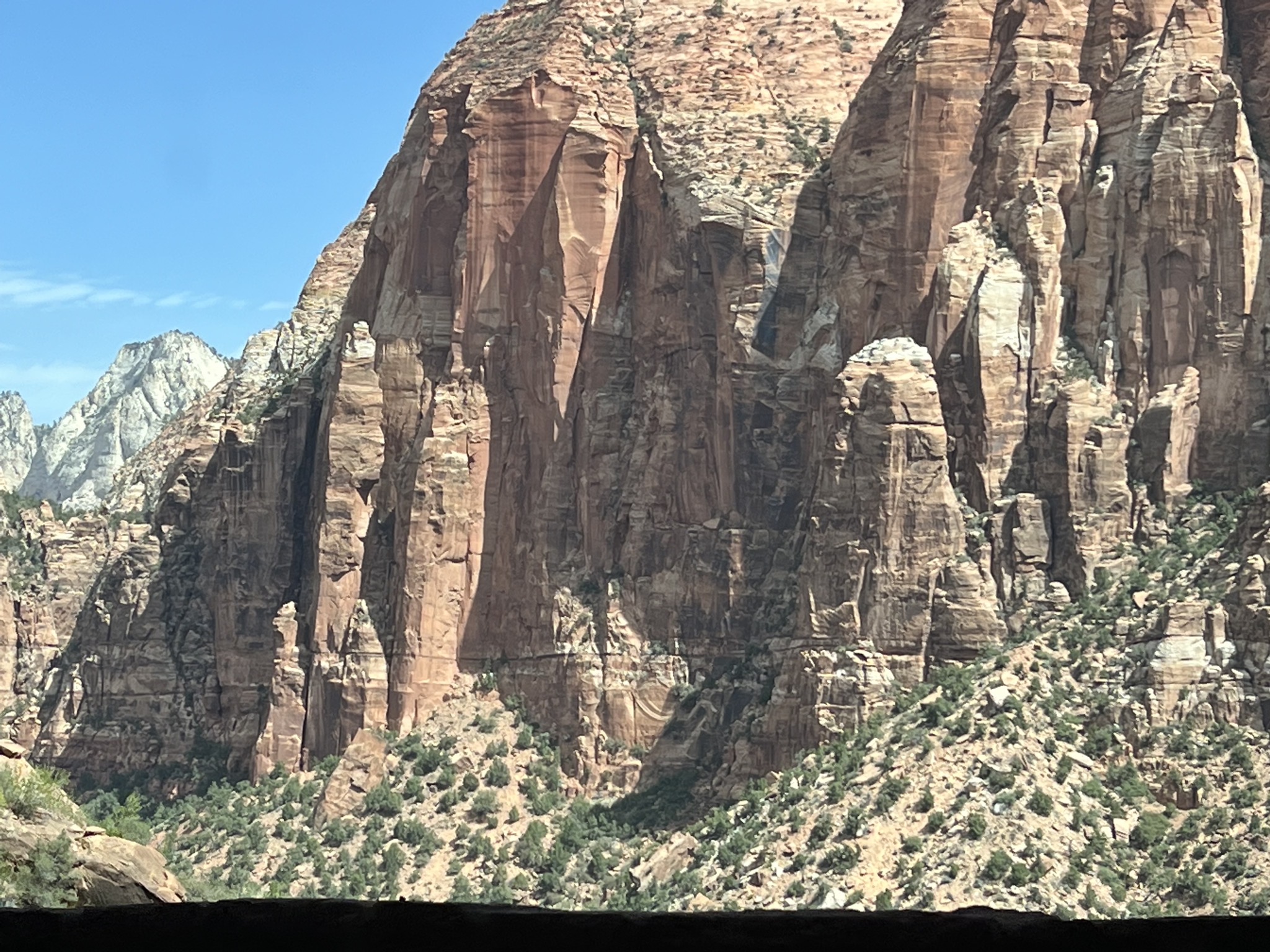 View from long tunnel window