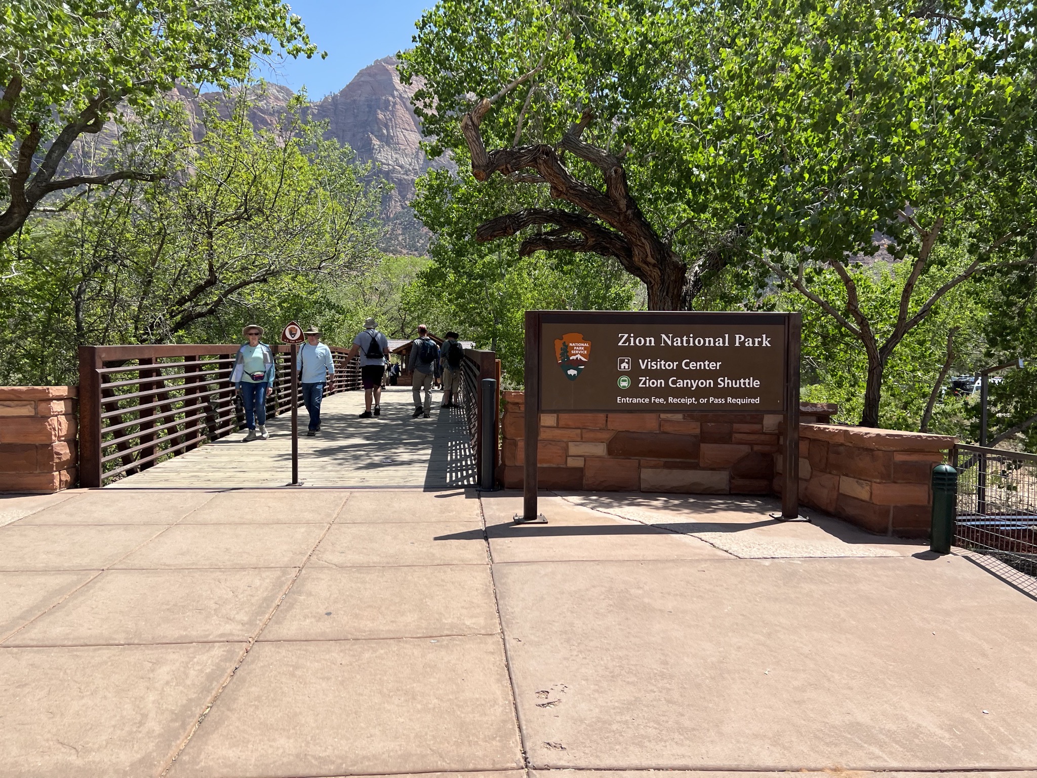 Walking to visitor center