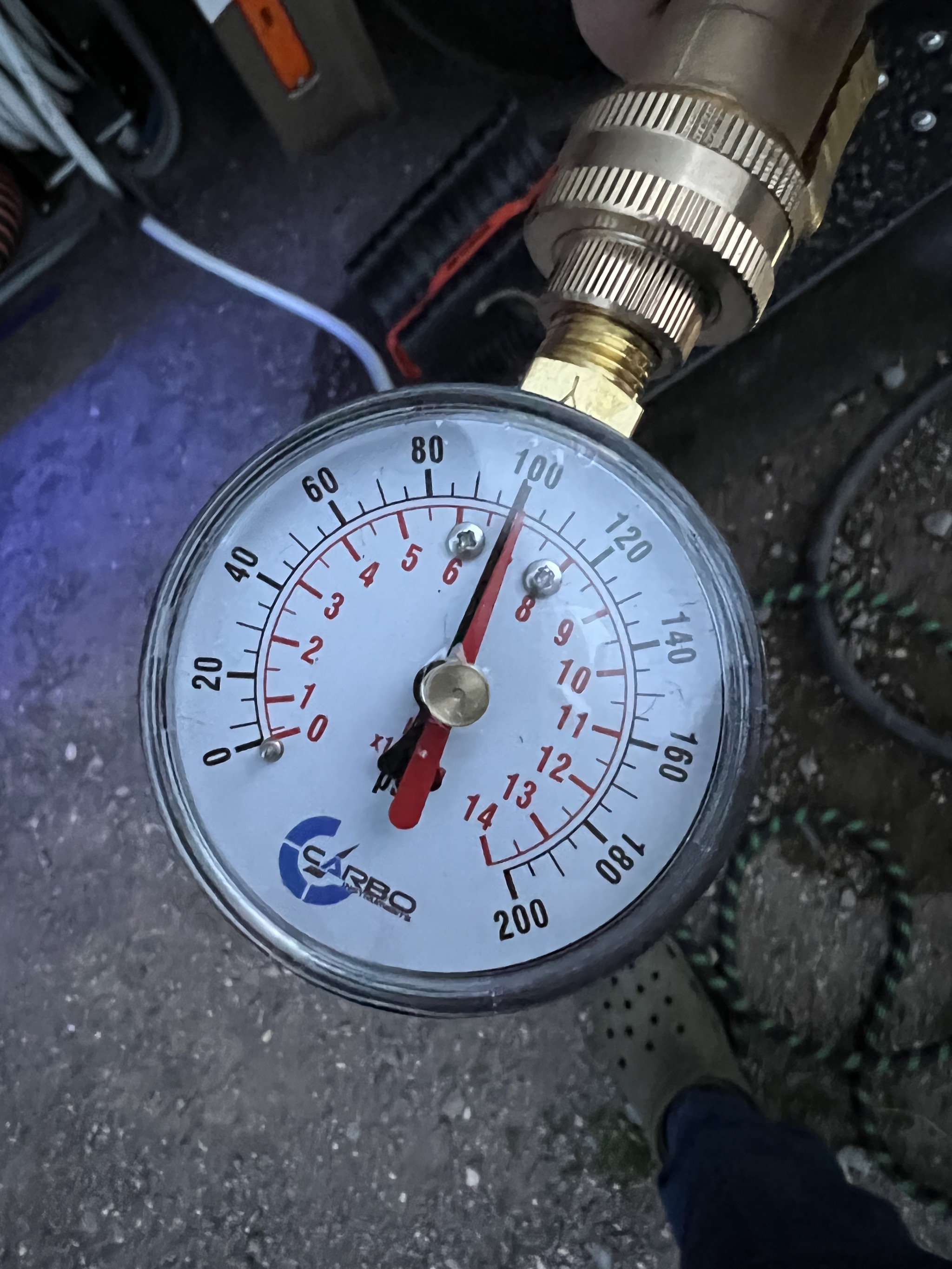 100 PSI water pressure