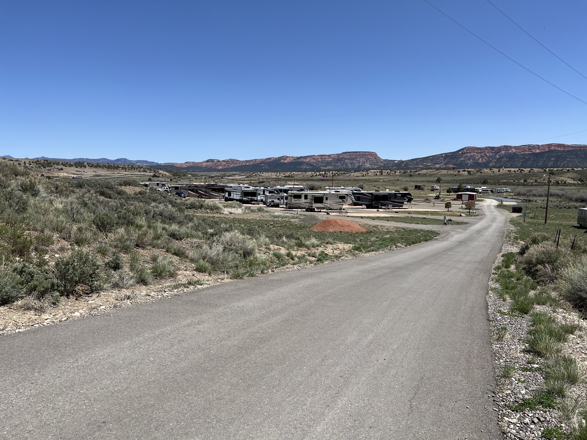 Downhill to RV park