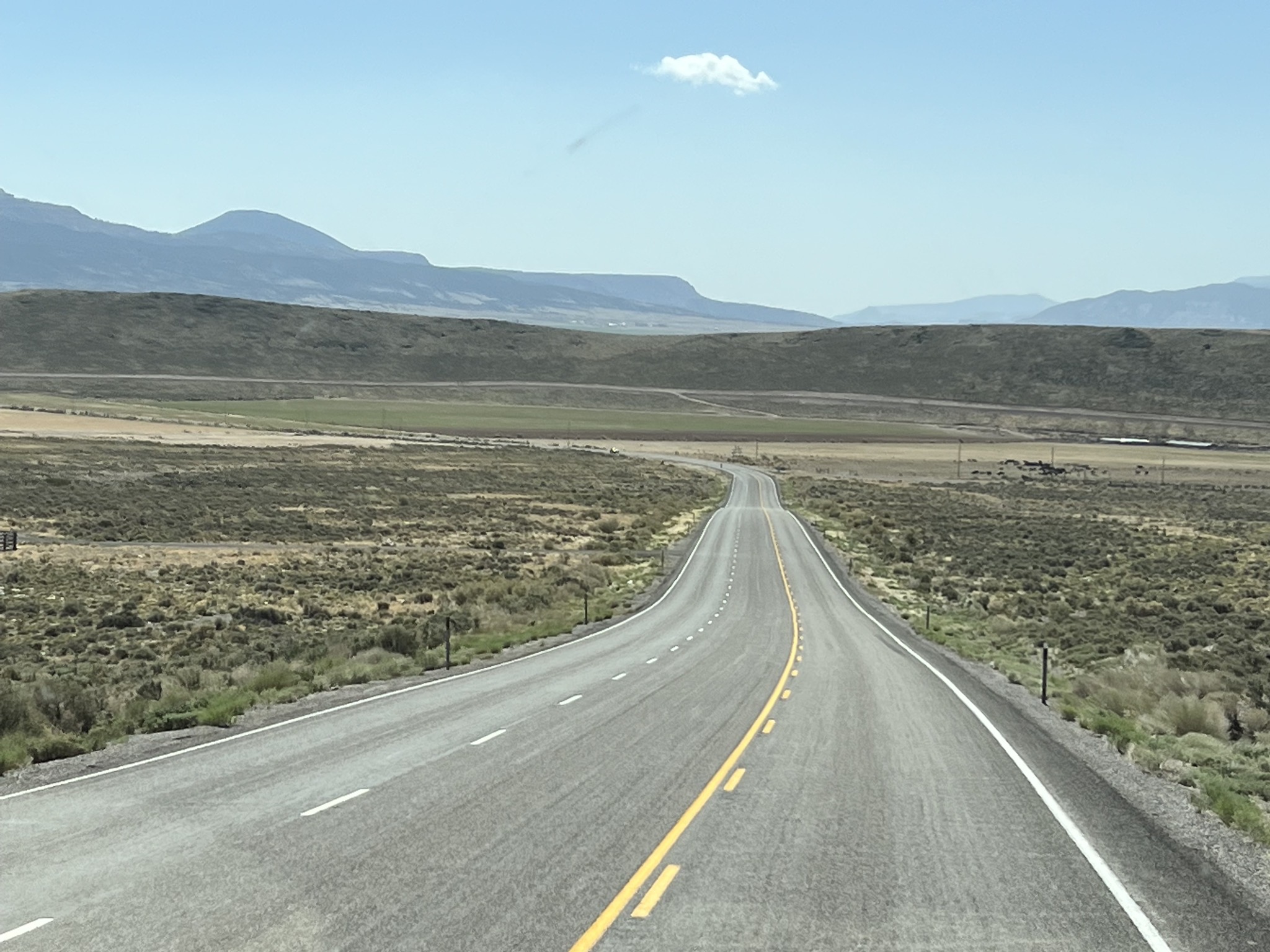 Road and mountains