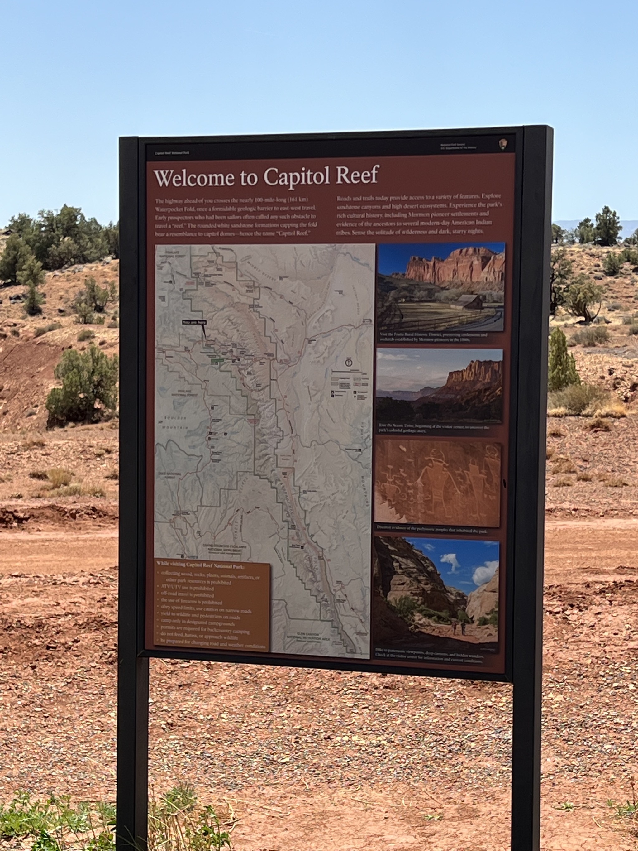 Capitol Reef sign
