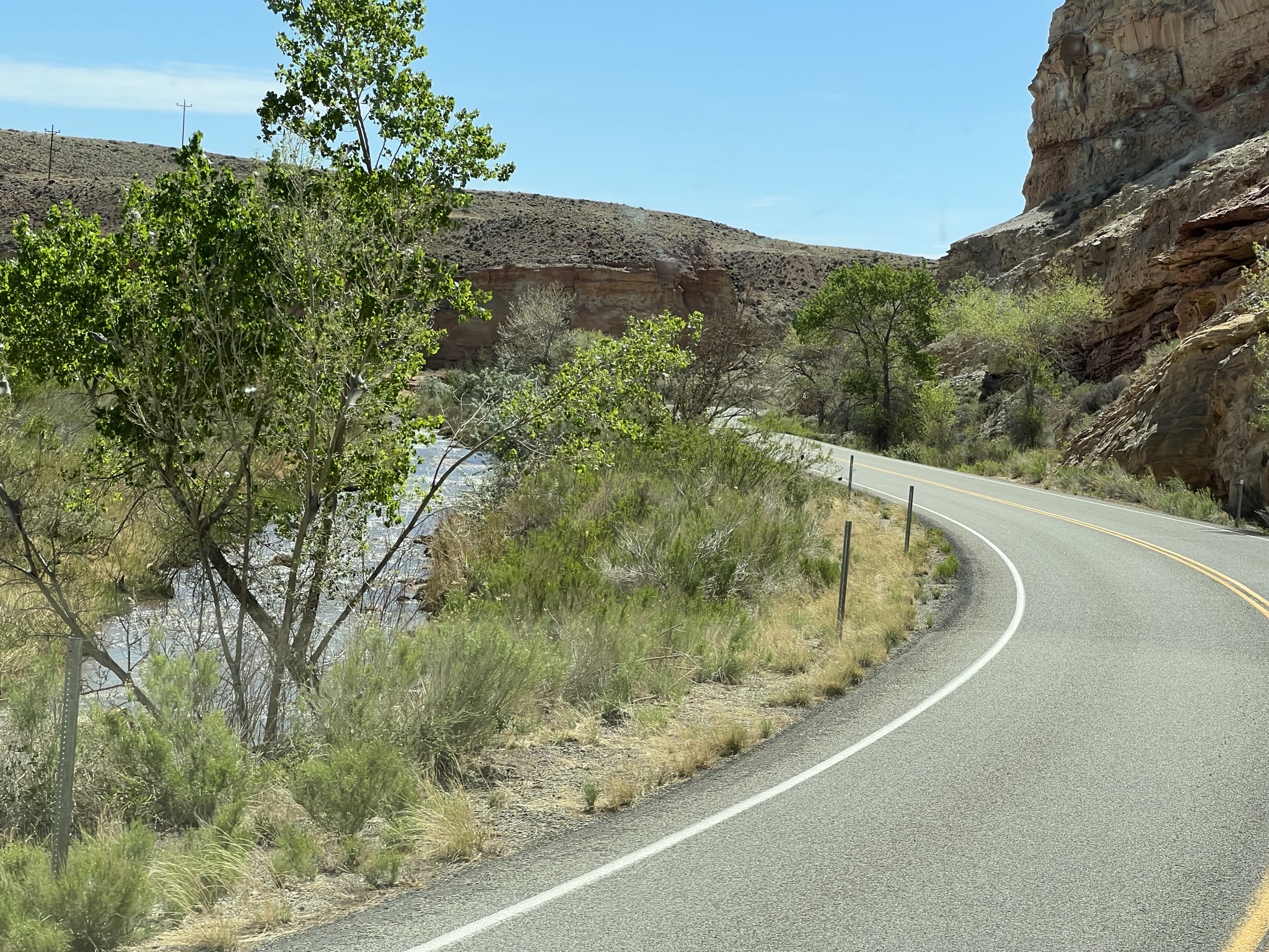 Road and river