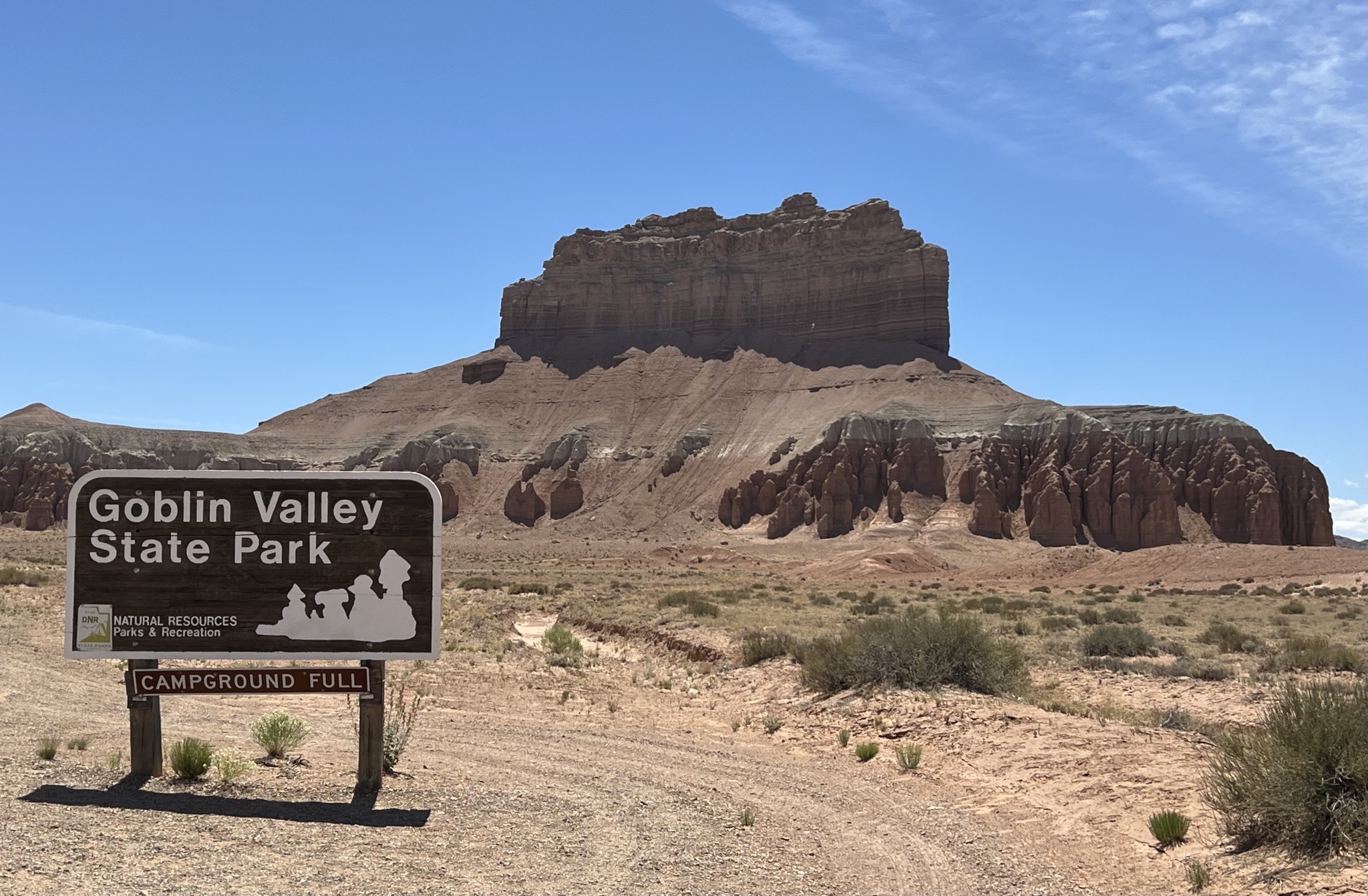 Goblin Valley State Park sign