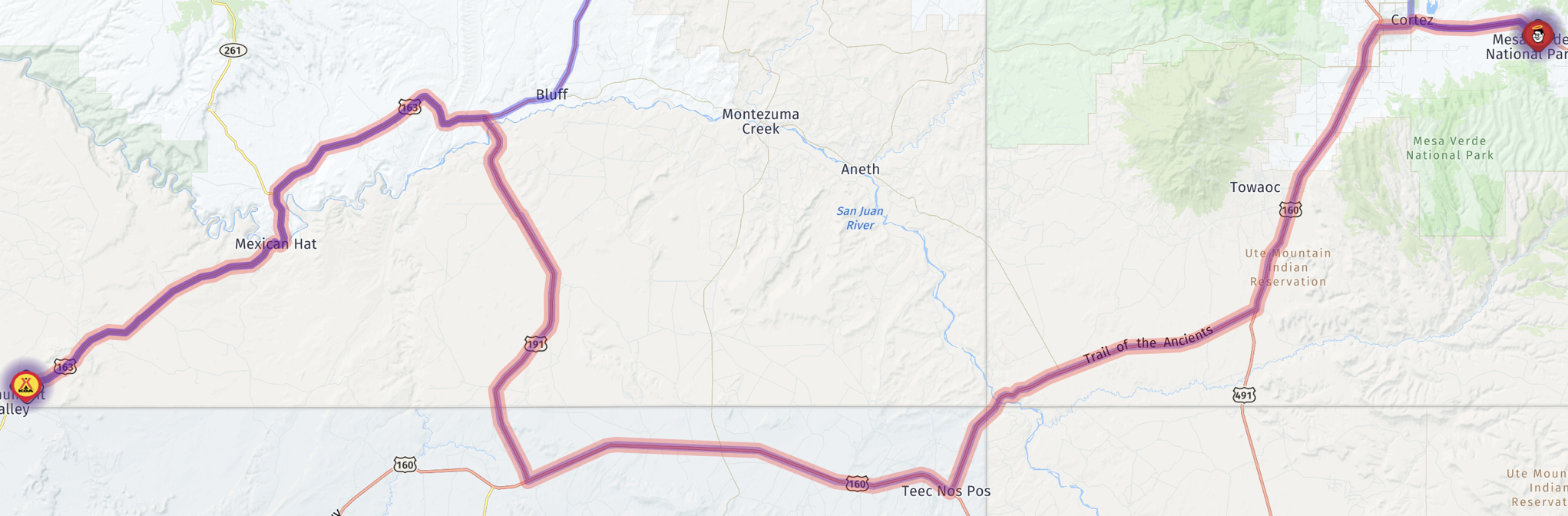 Map route