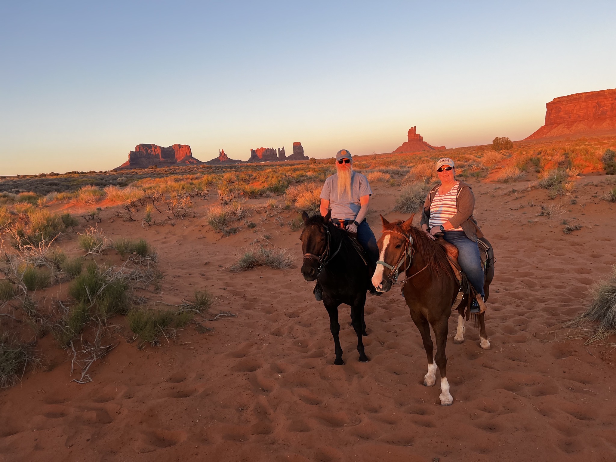 David and Jenn on horses