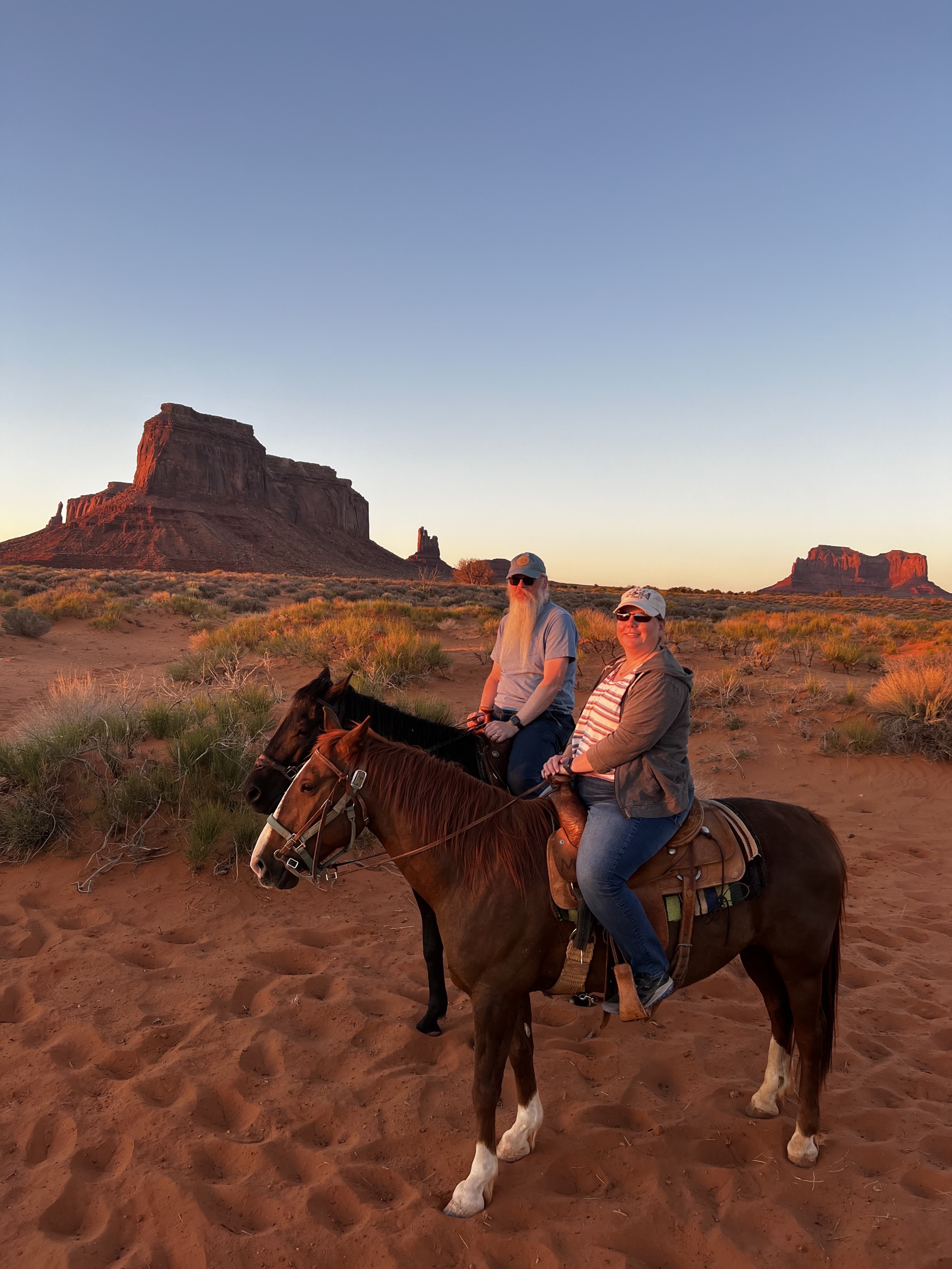 David and Jenn on horses