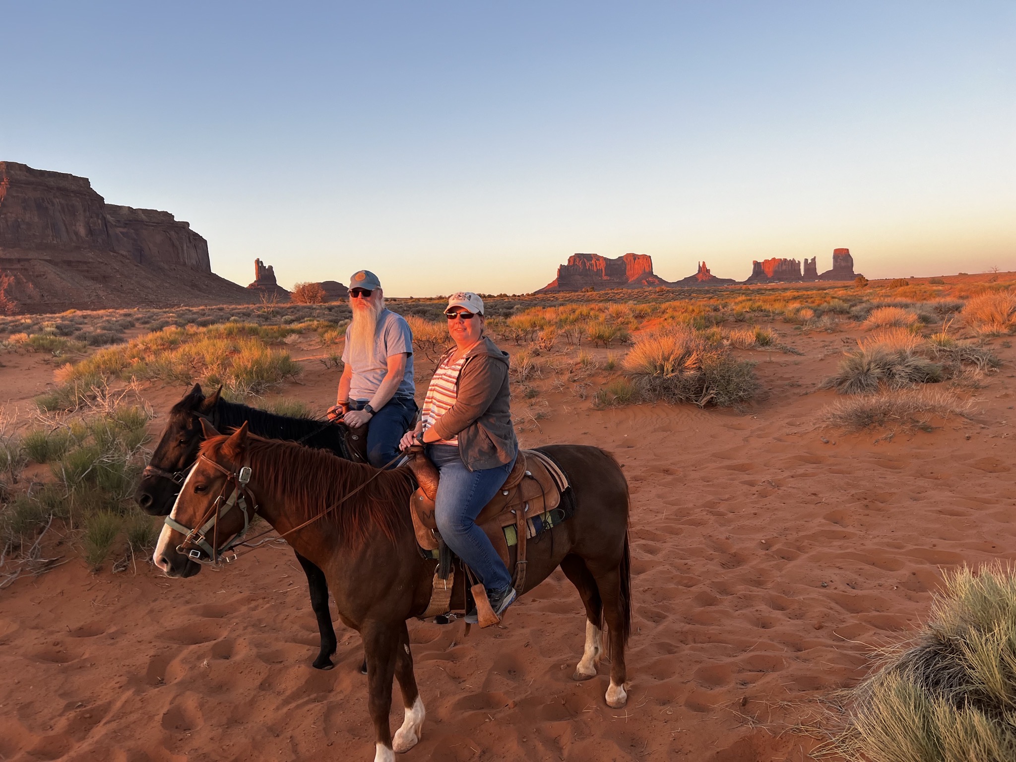 David and Jenn on horses