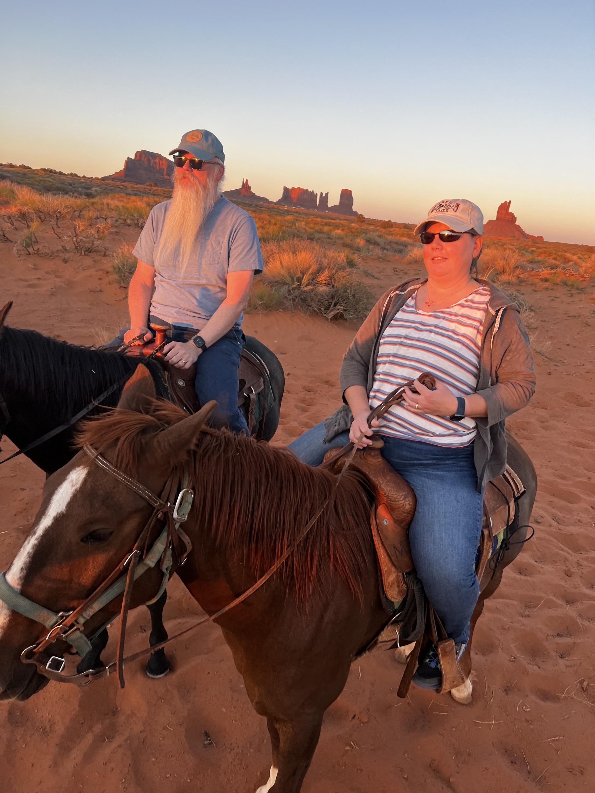 David and Jenn on horses
