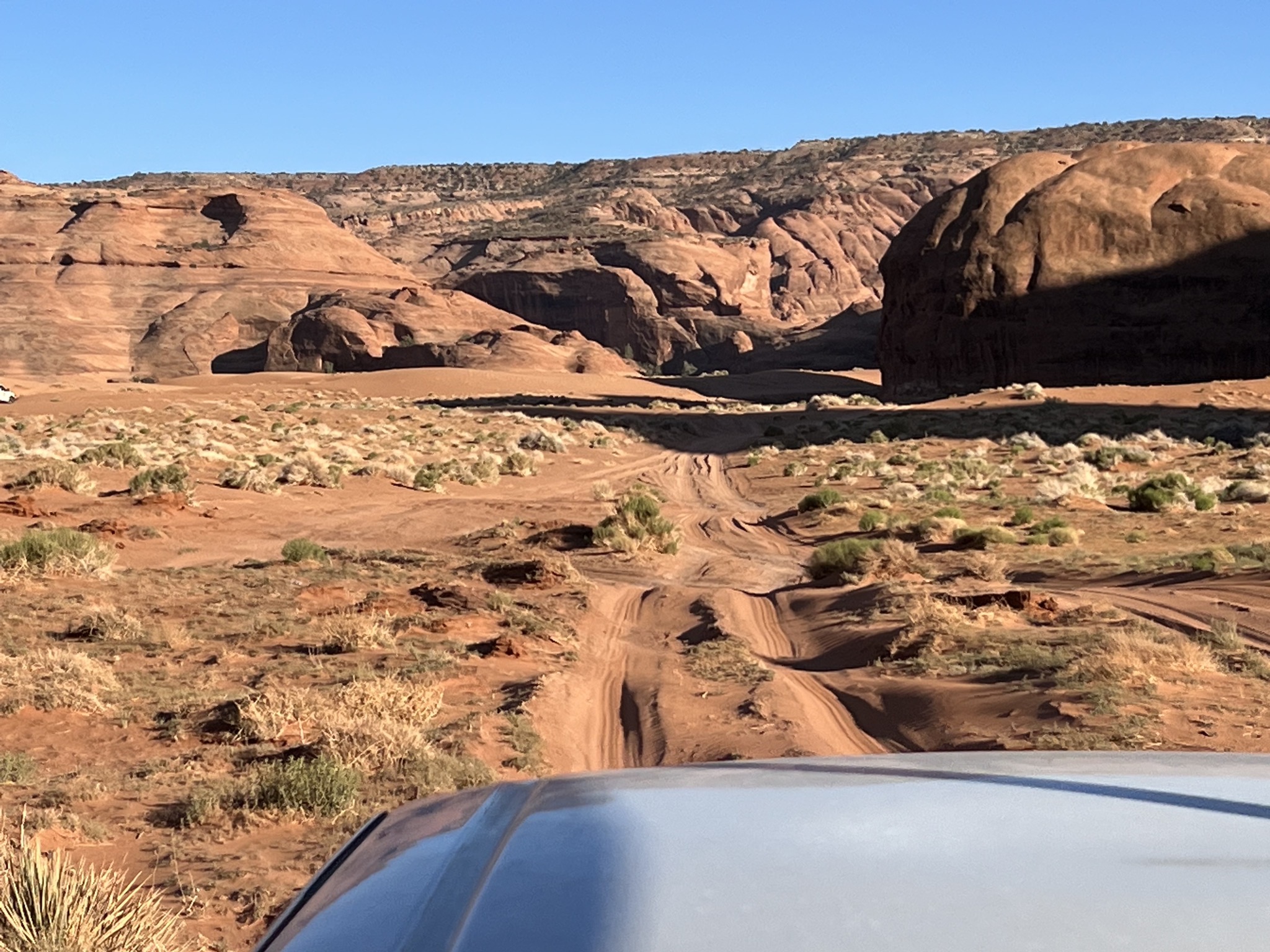 Driving over sand