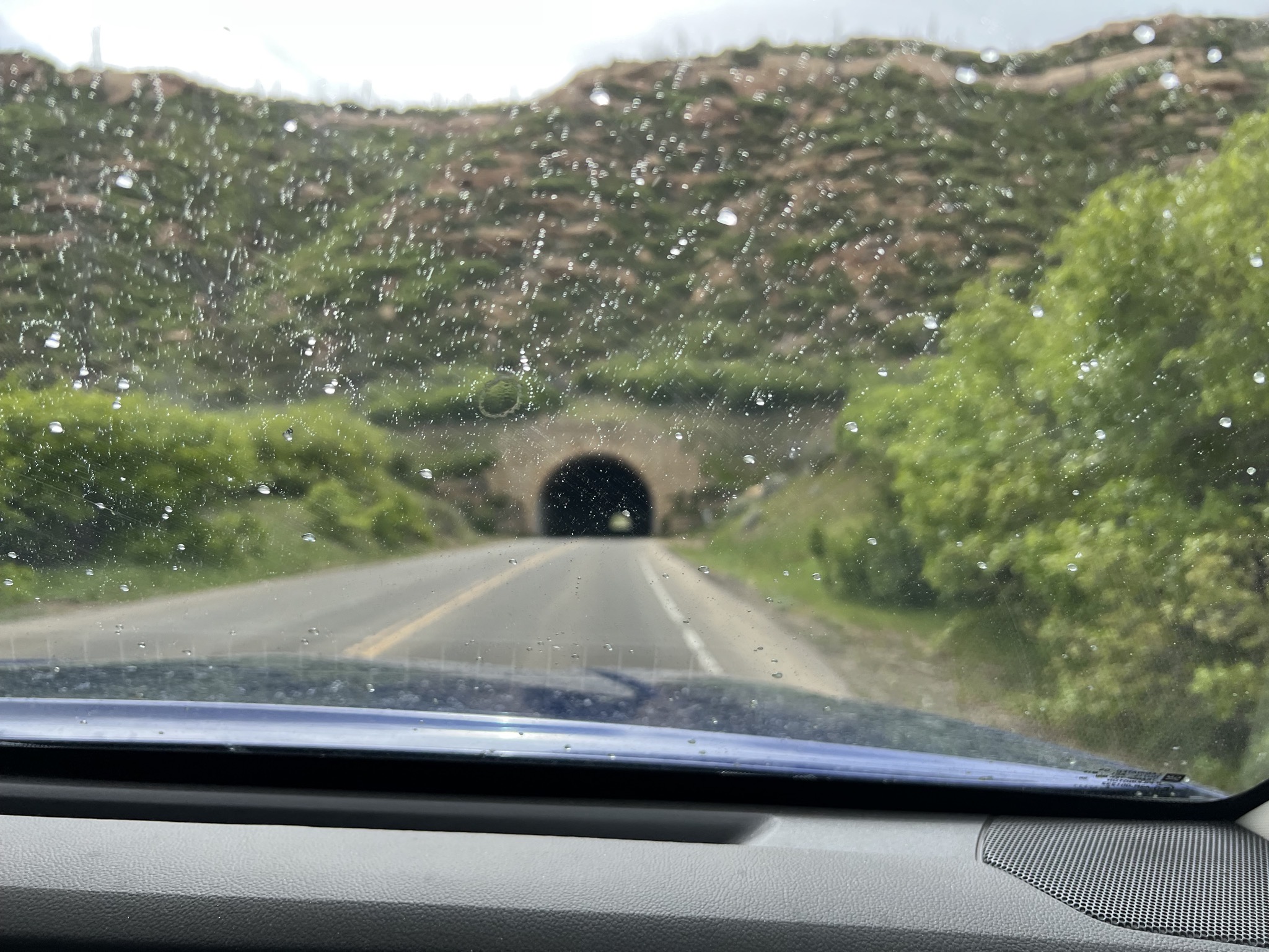 Tunnel and rain