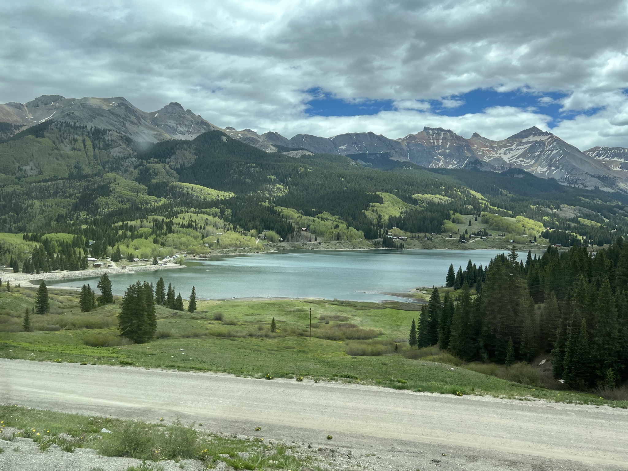 Mountains and lake