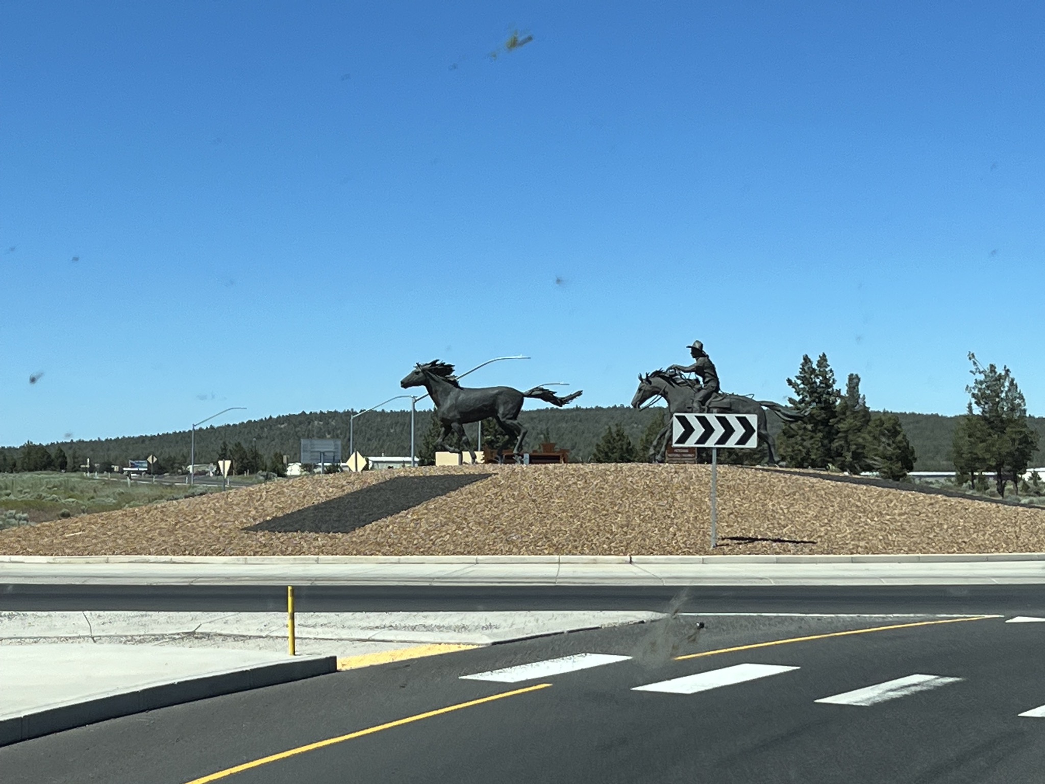 Horse sculptures
