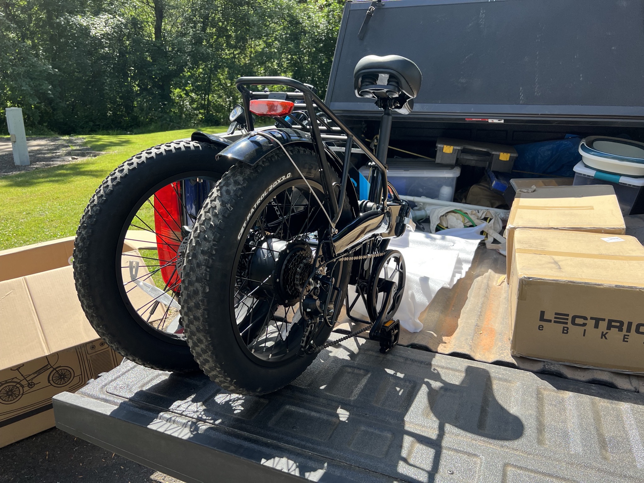 Bike on truck tailgate