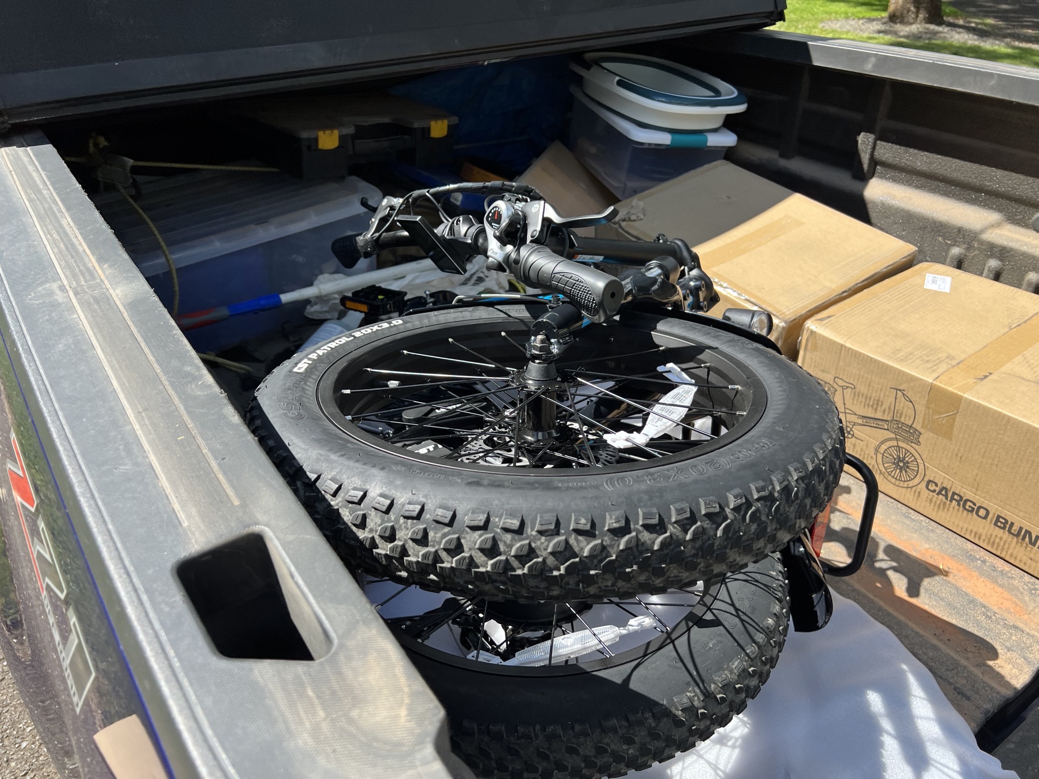 Bike in truck bed