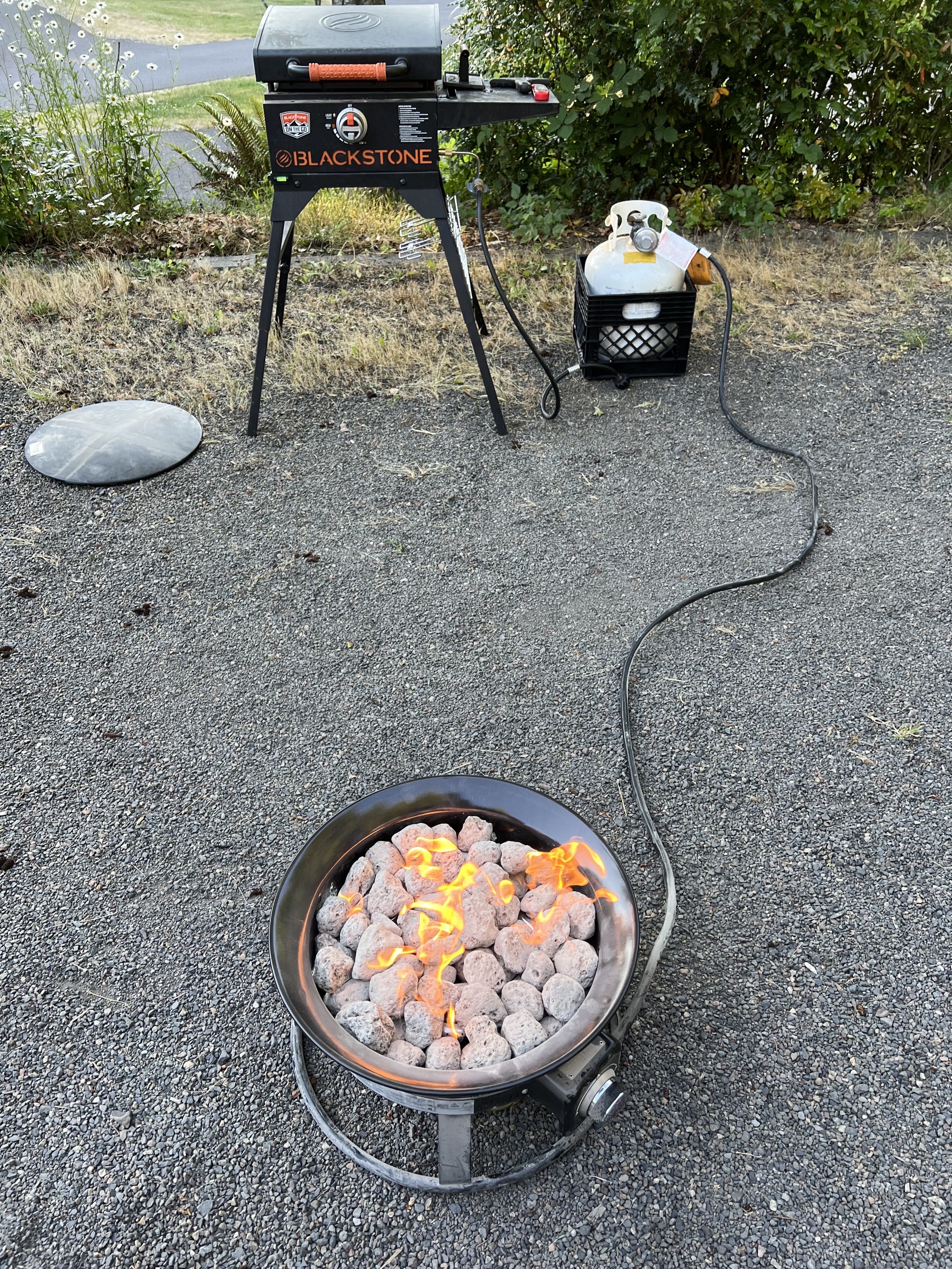 Propane fire pit