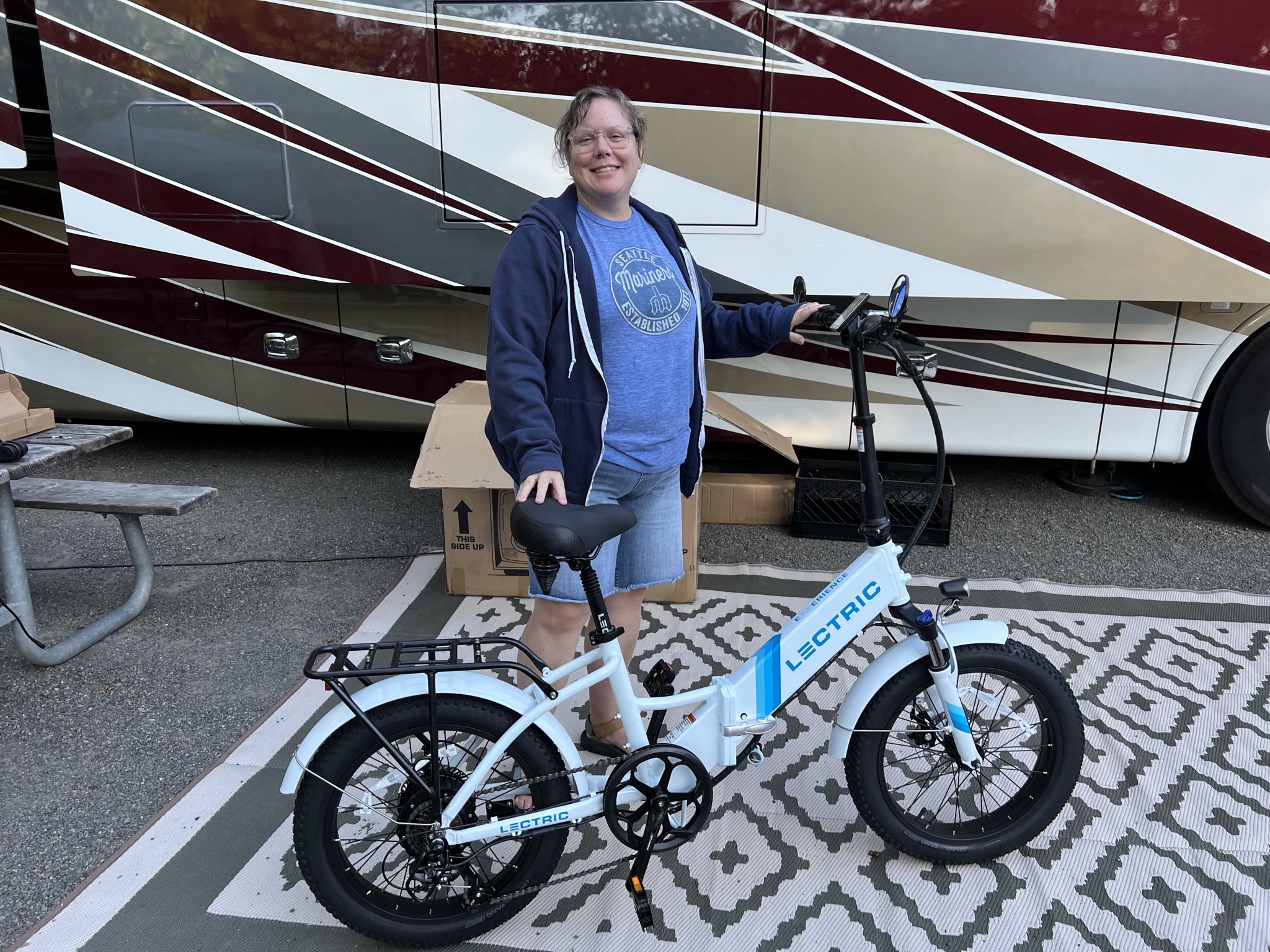 Jenn with her bike
