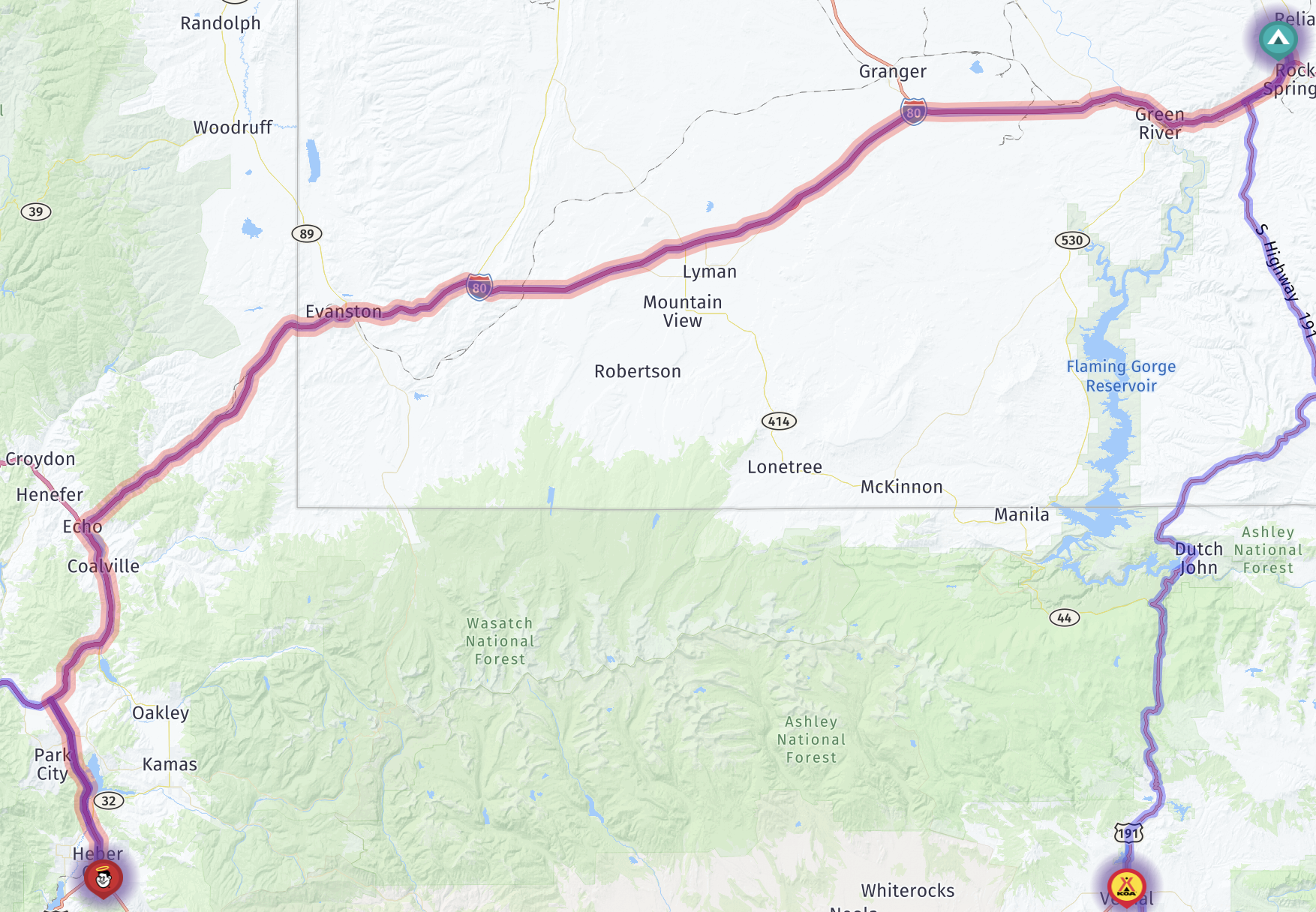 Map route