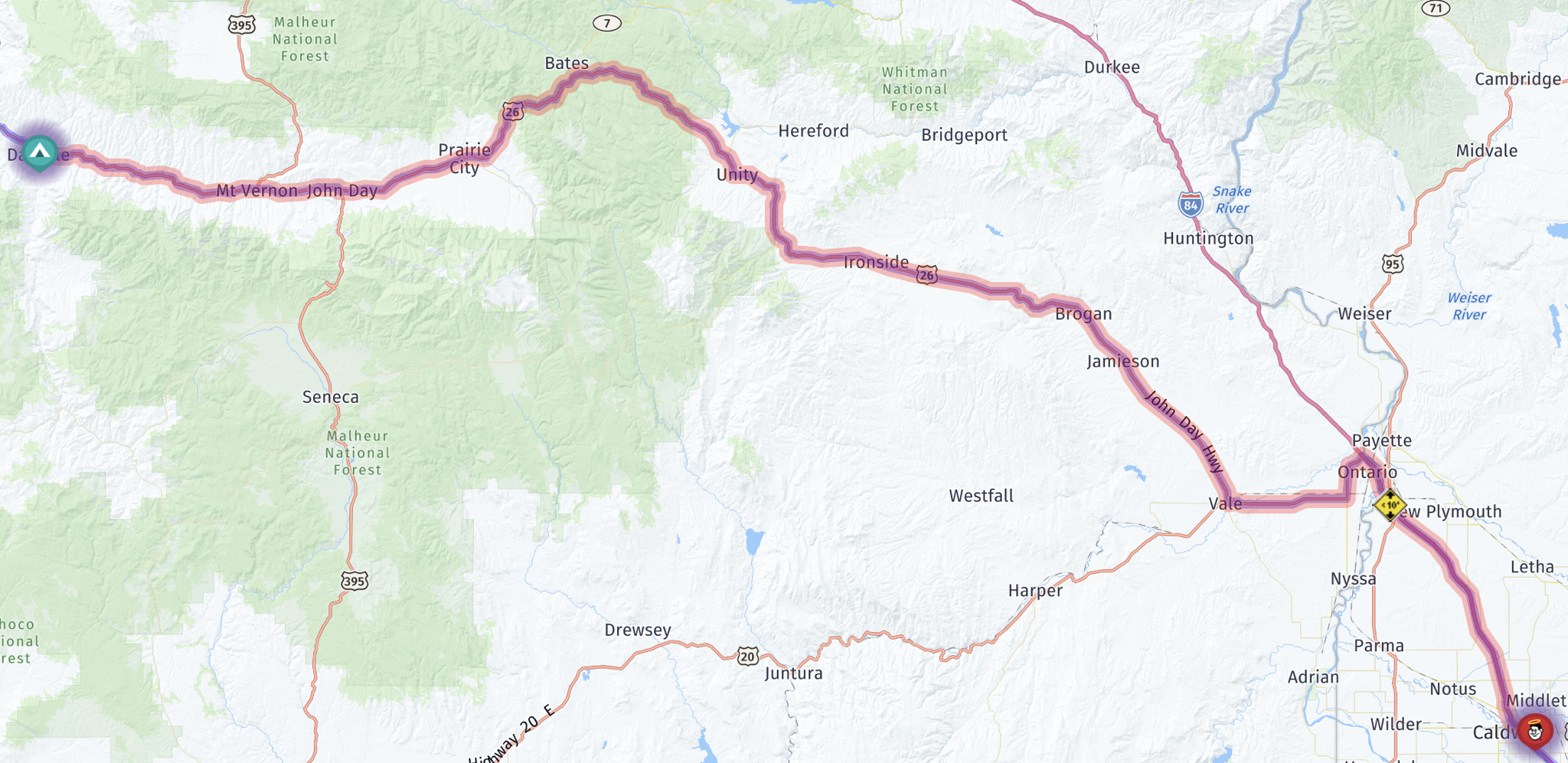 Map route