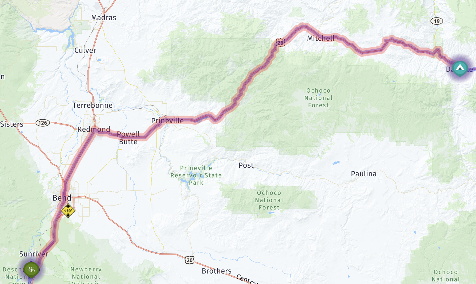 Map route