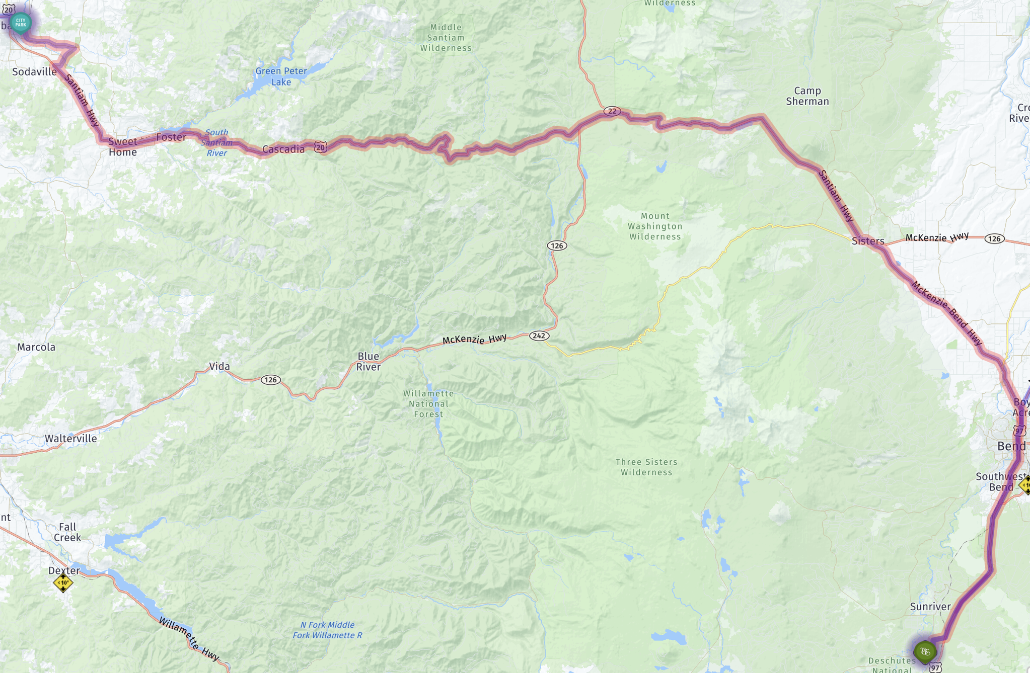 Map route