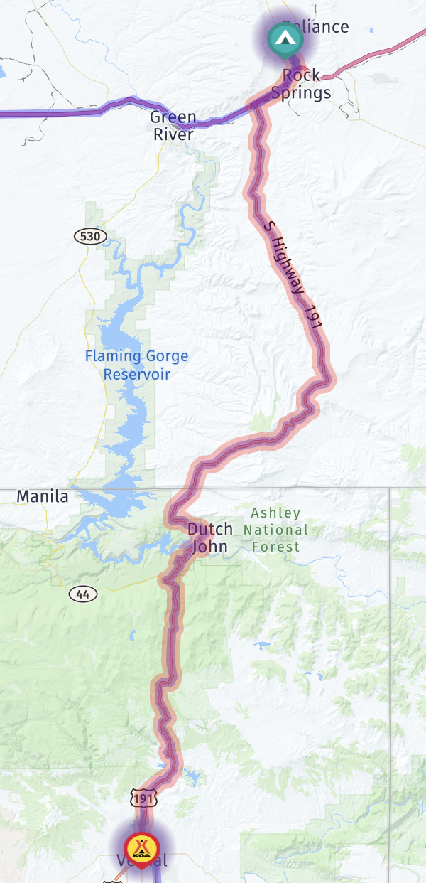 Map route to rally