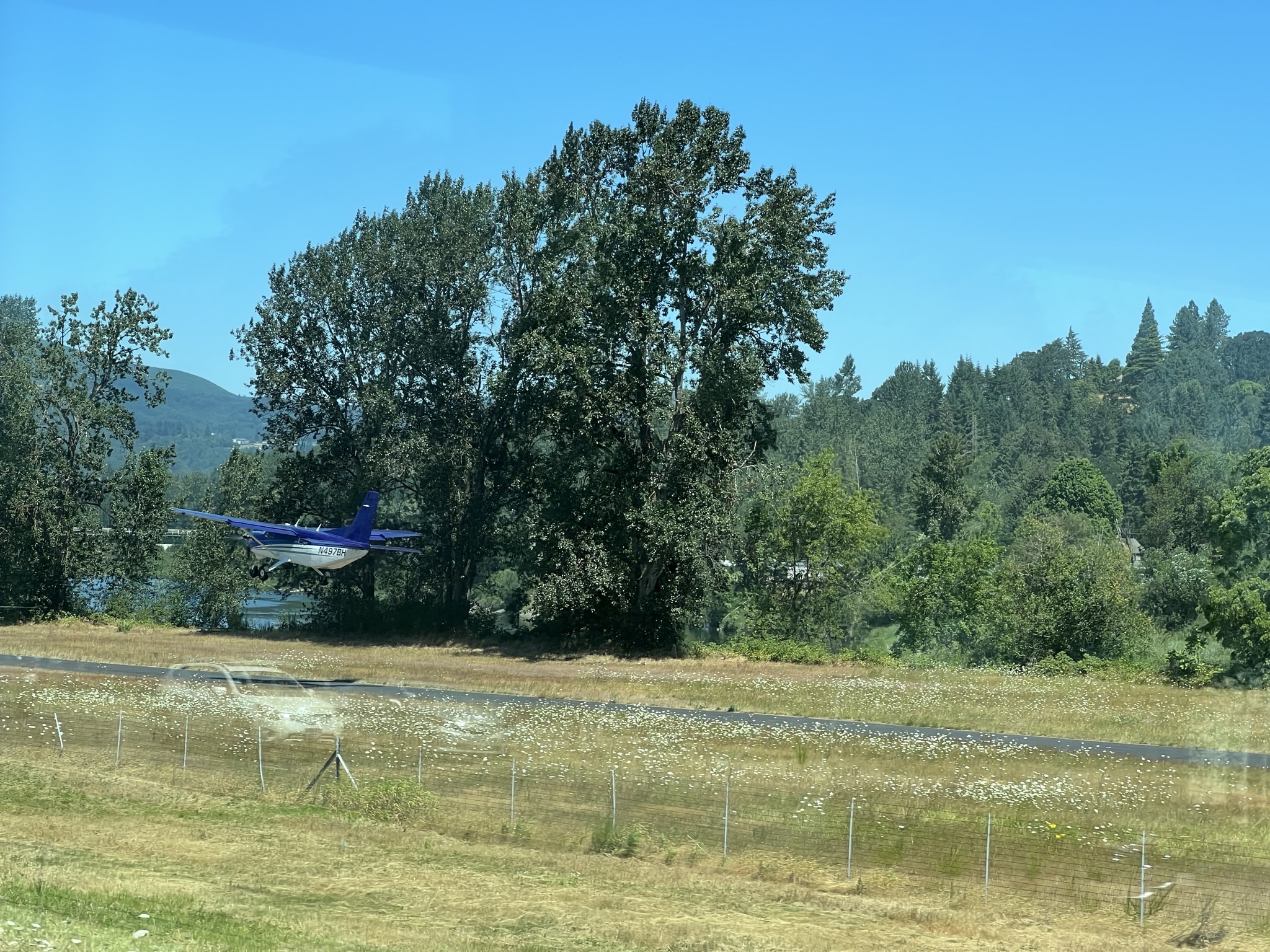 Small plane taking off