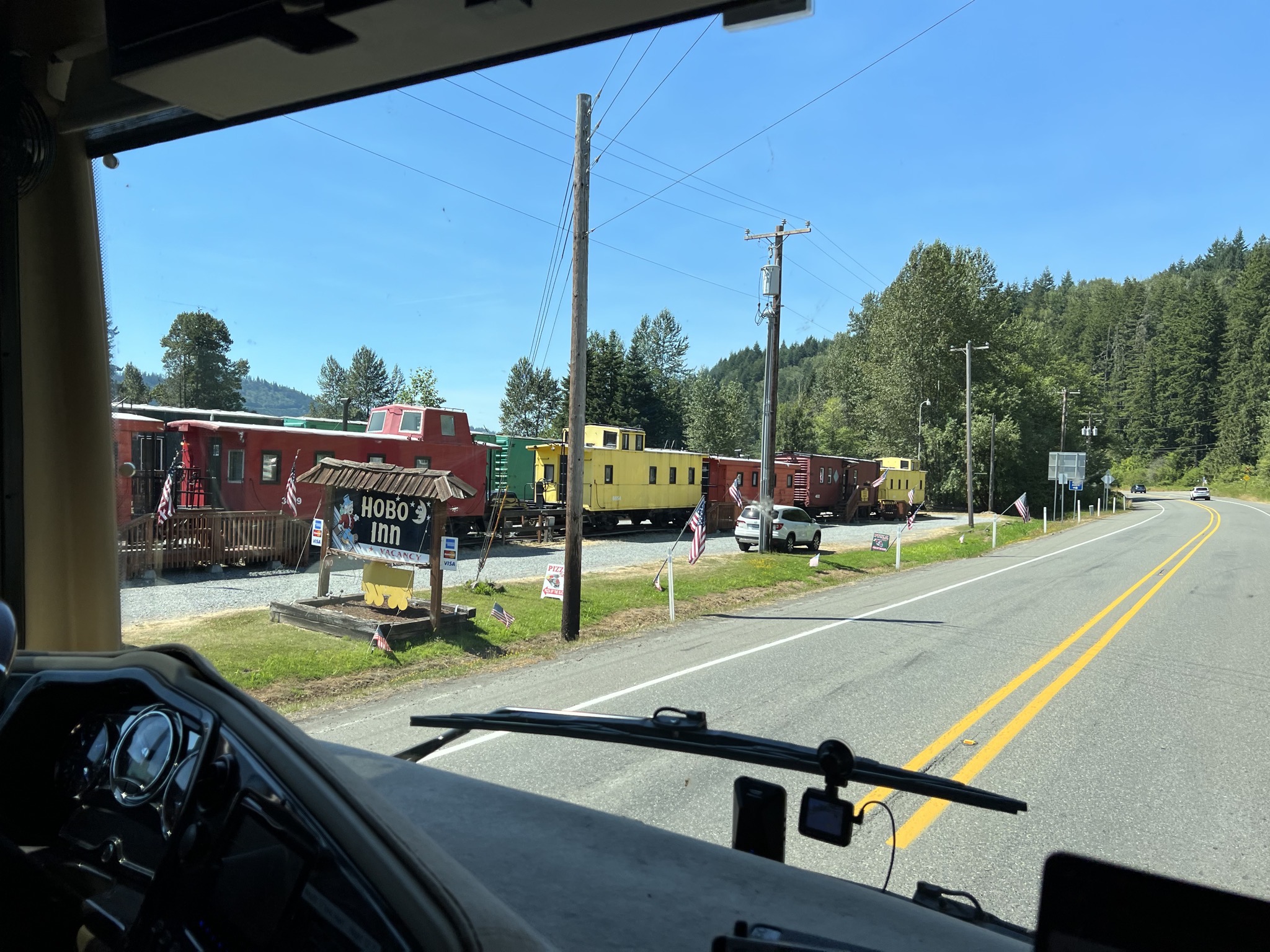 Hobo Inn in train cars