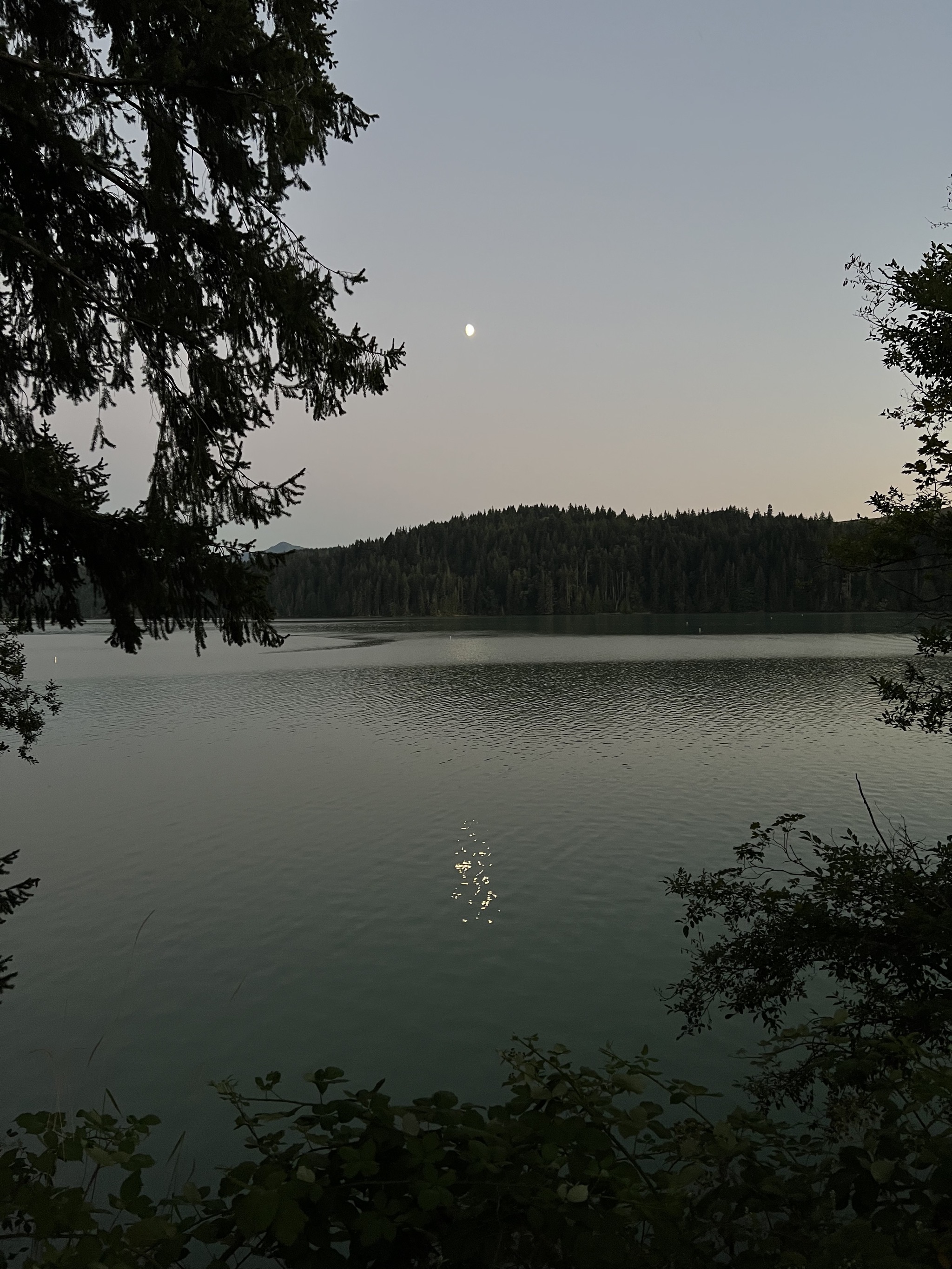 Moon and lake