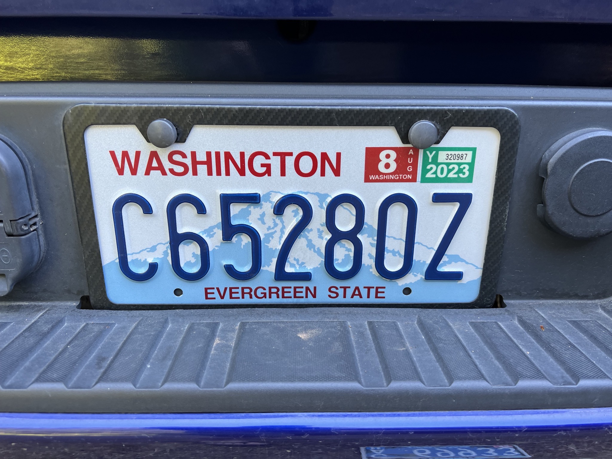 Washington truck license plate