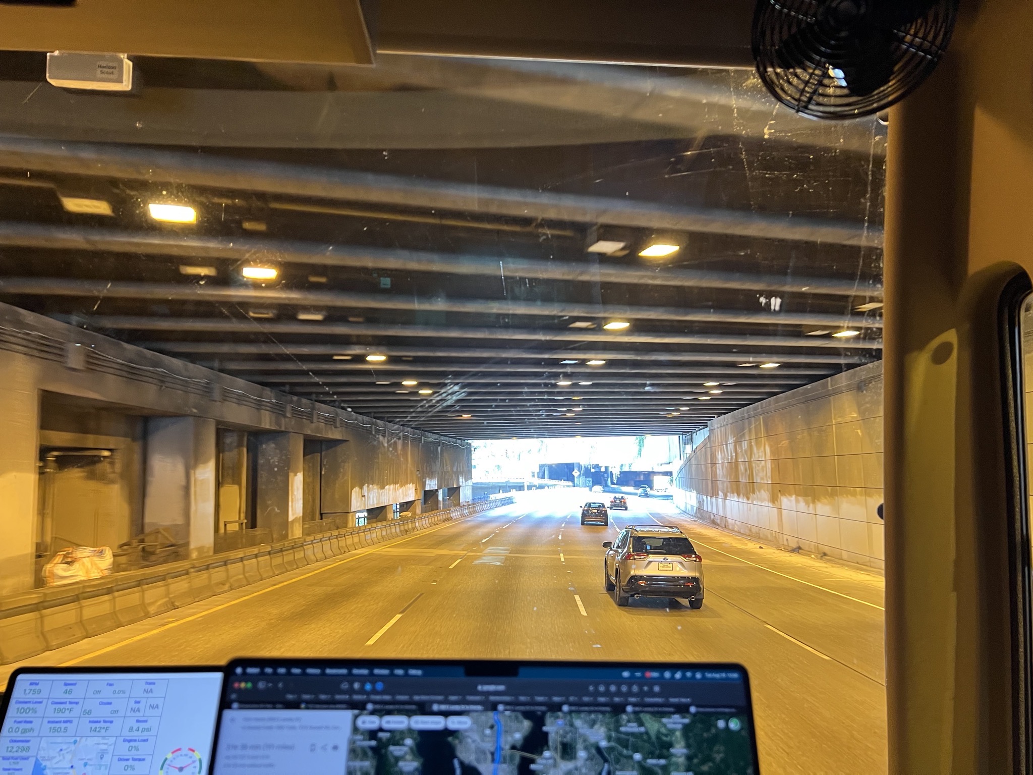 Under buildings