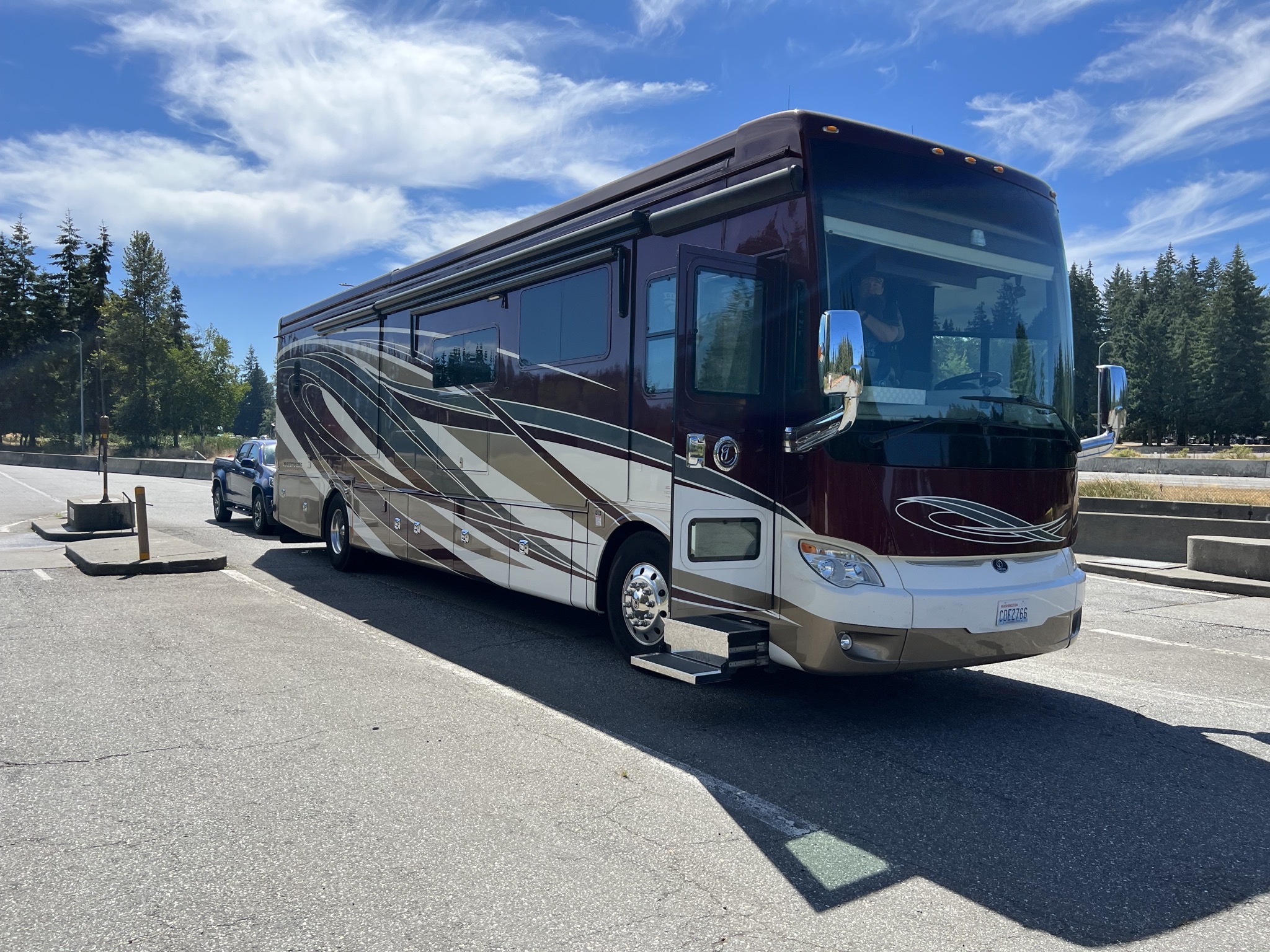 RV at dump station