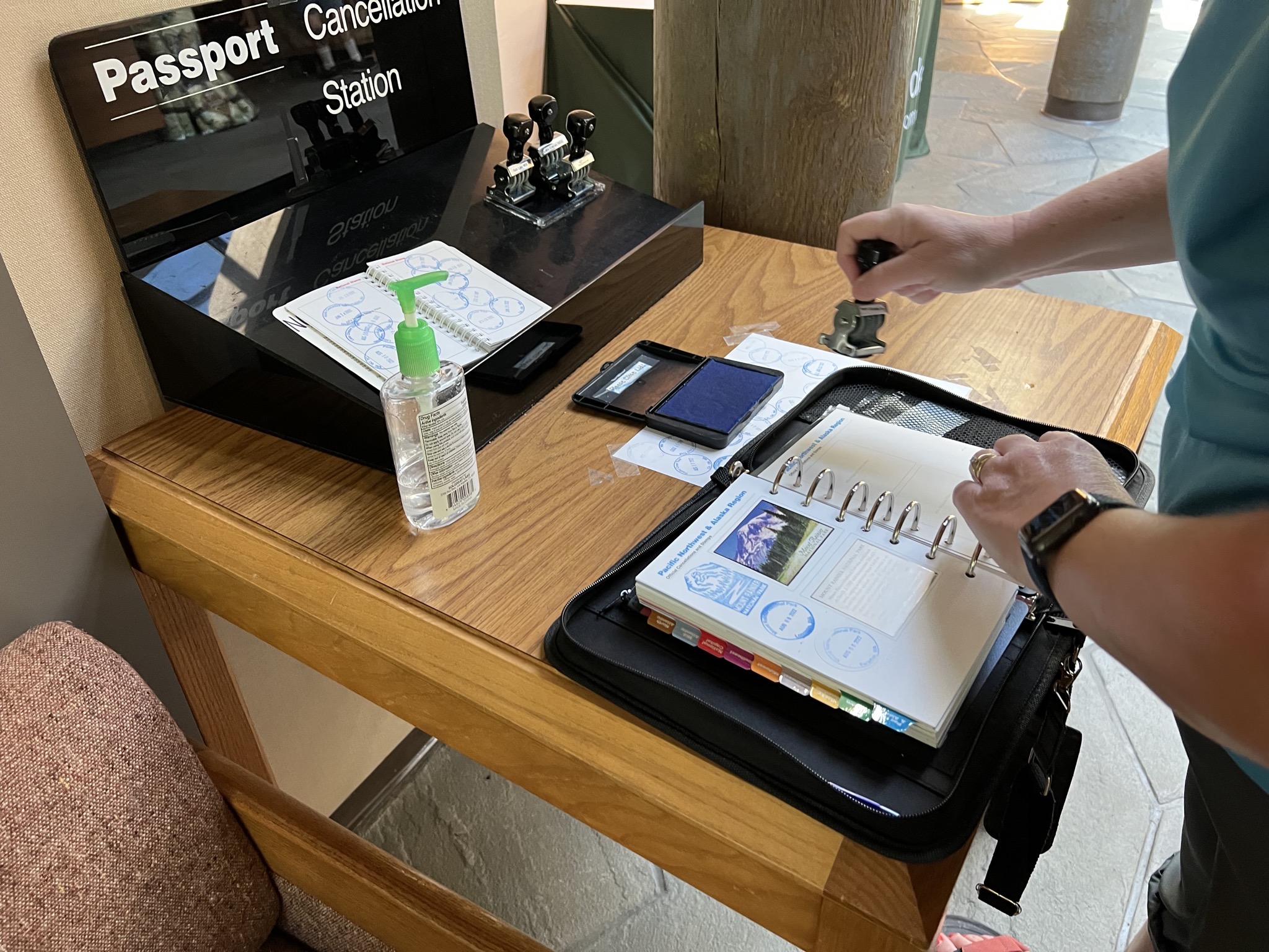 Passport cancellation station
