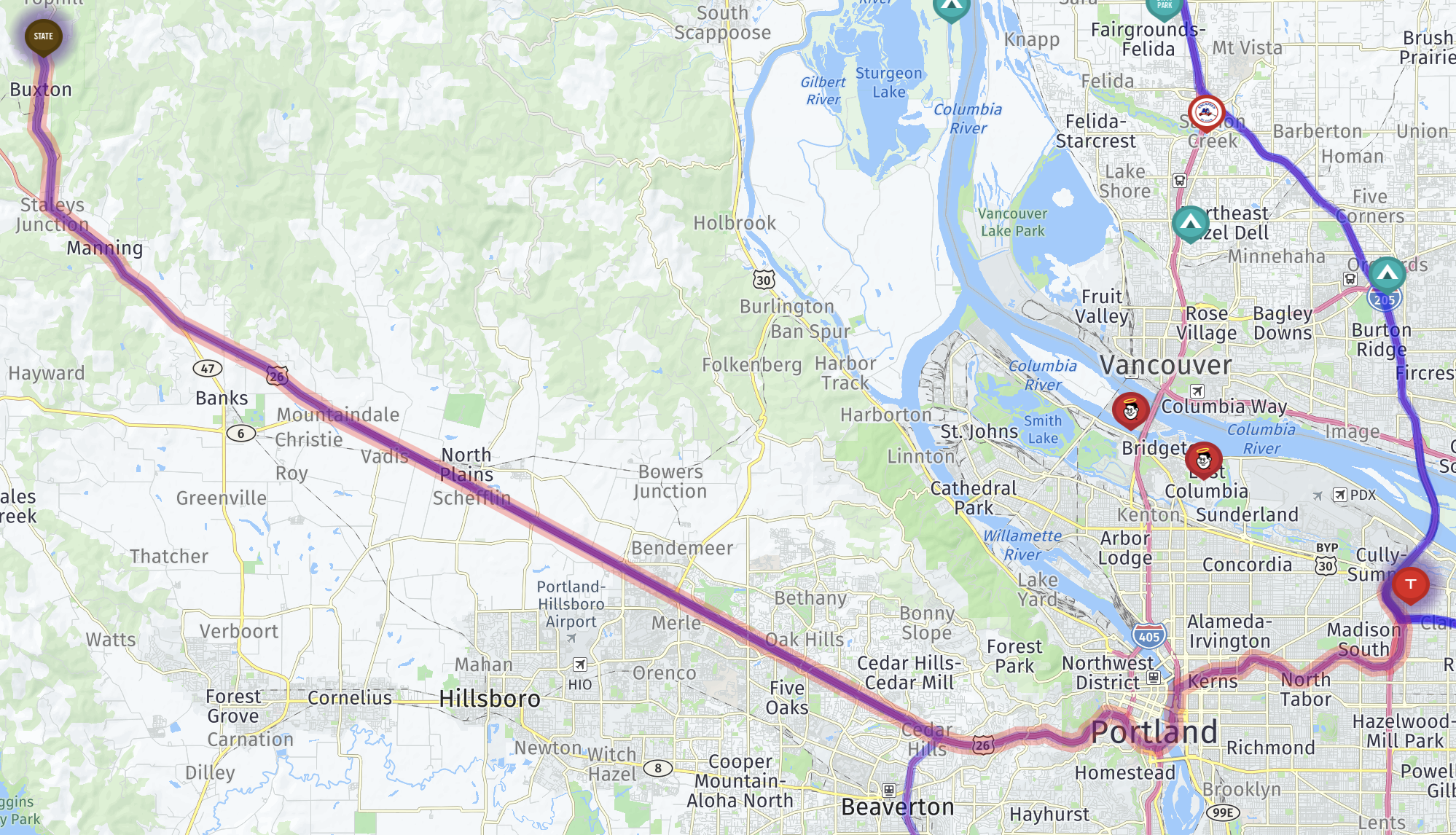 Map route 1