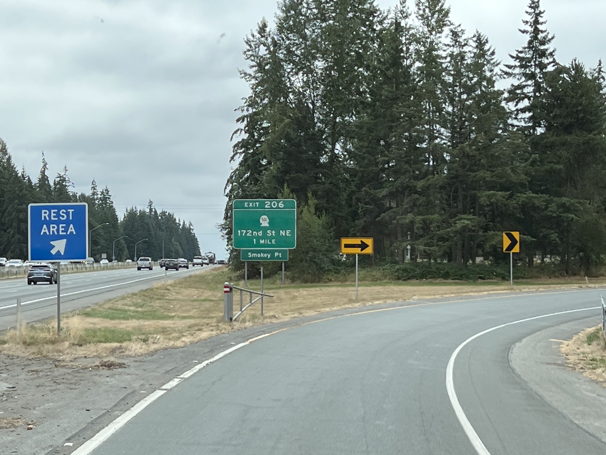 Rest area exit
