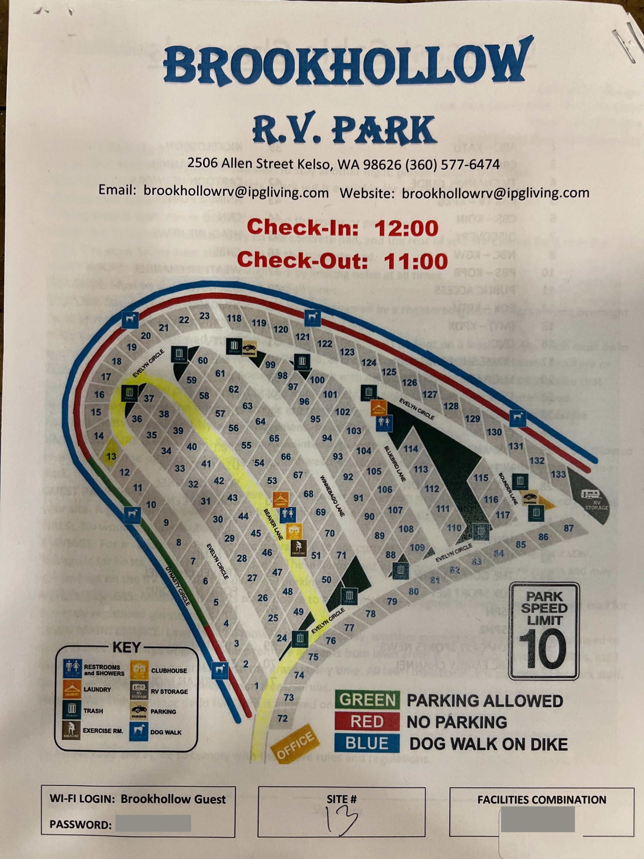 RV park map