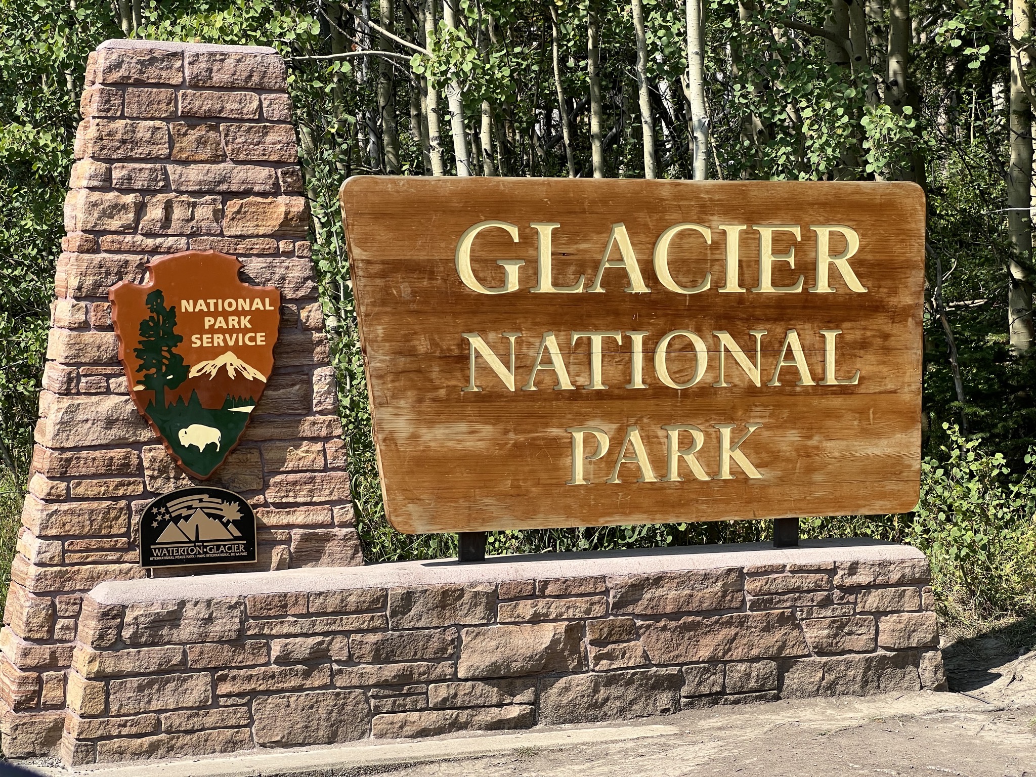 Glacier National Park sign
