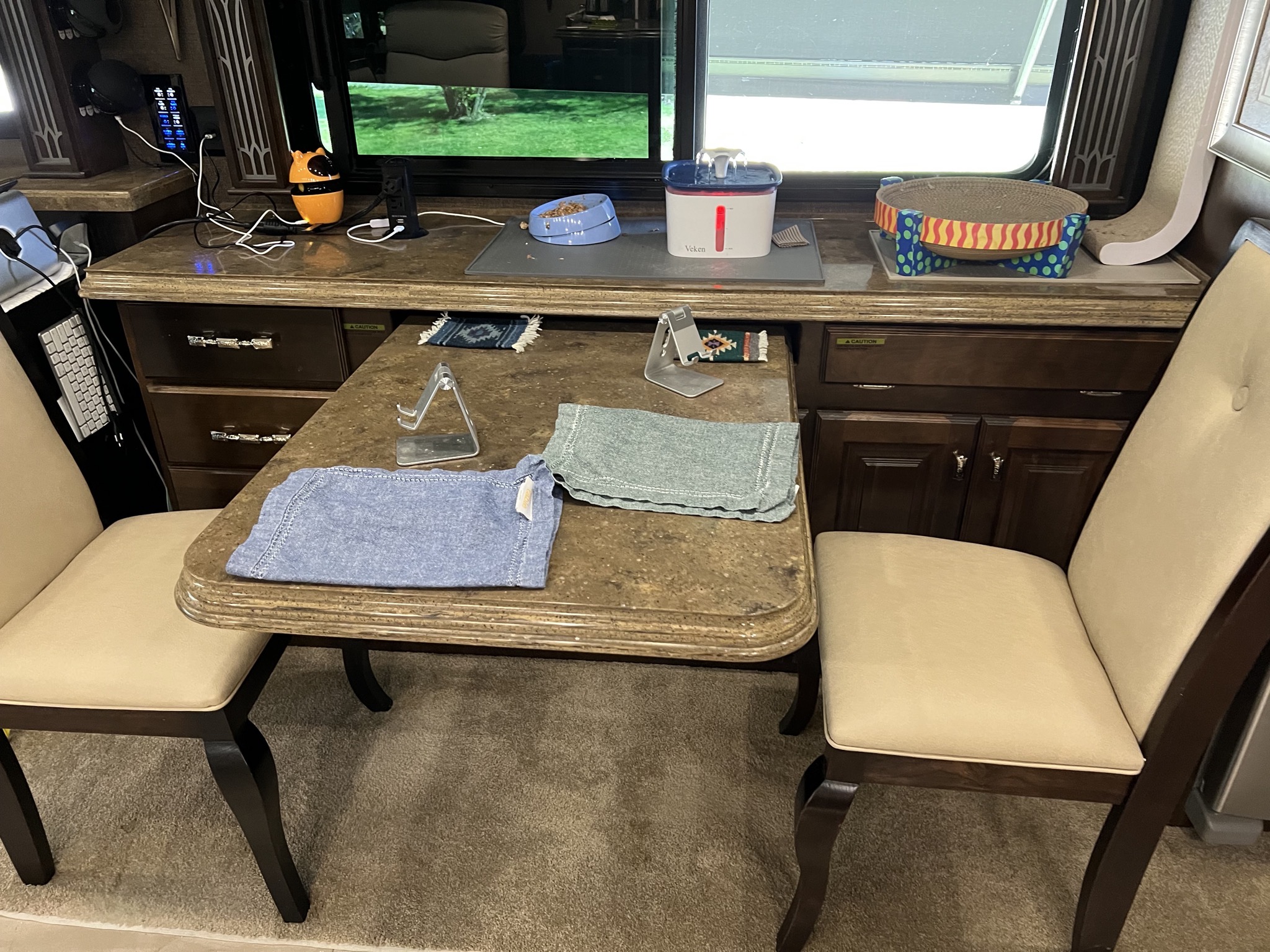 Dining table and chairs