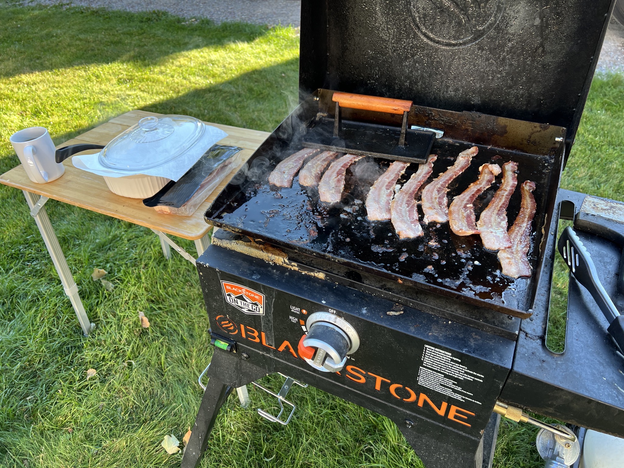 Griddle bacon