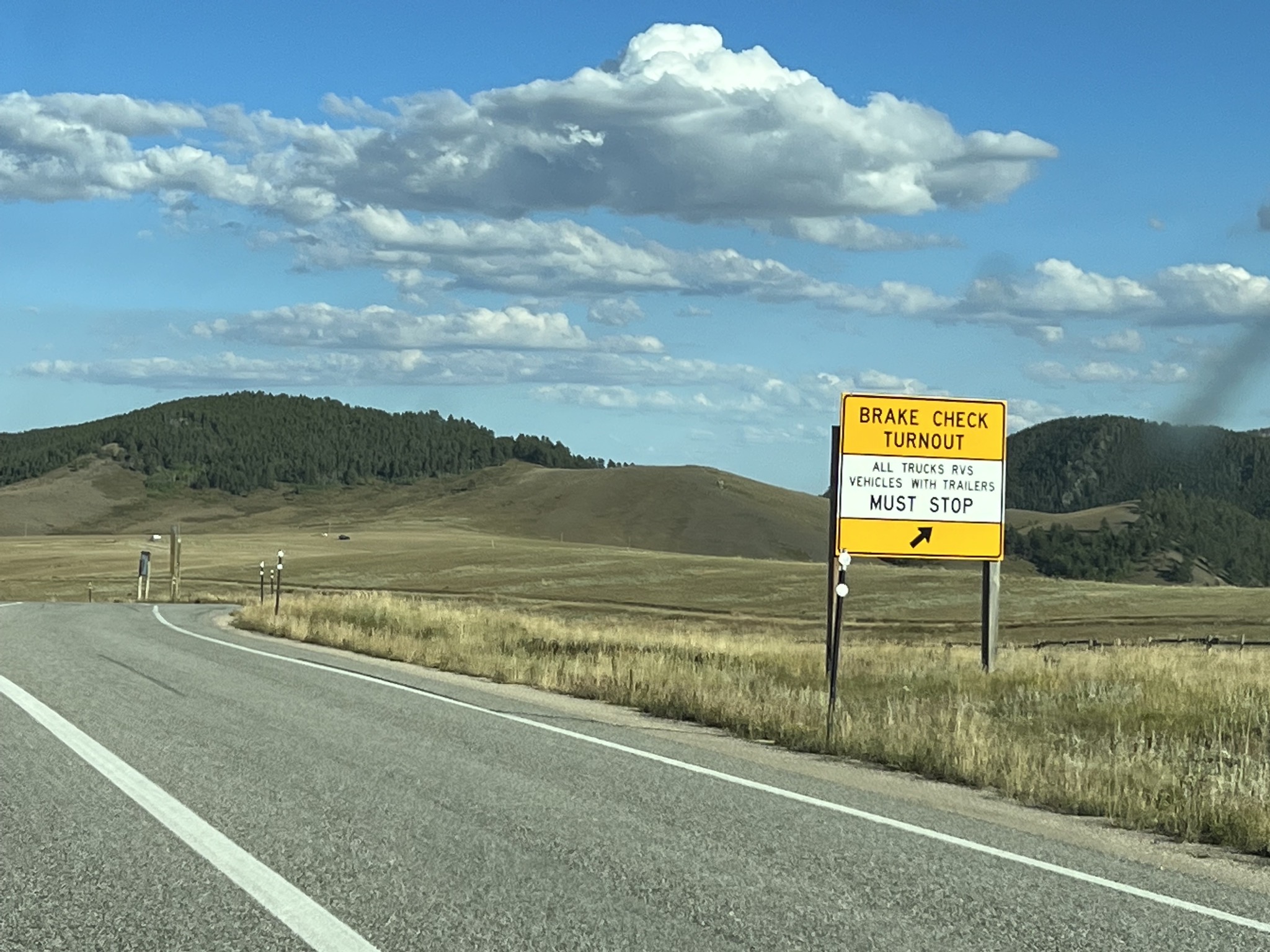 Brake check turnout