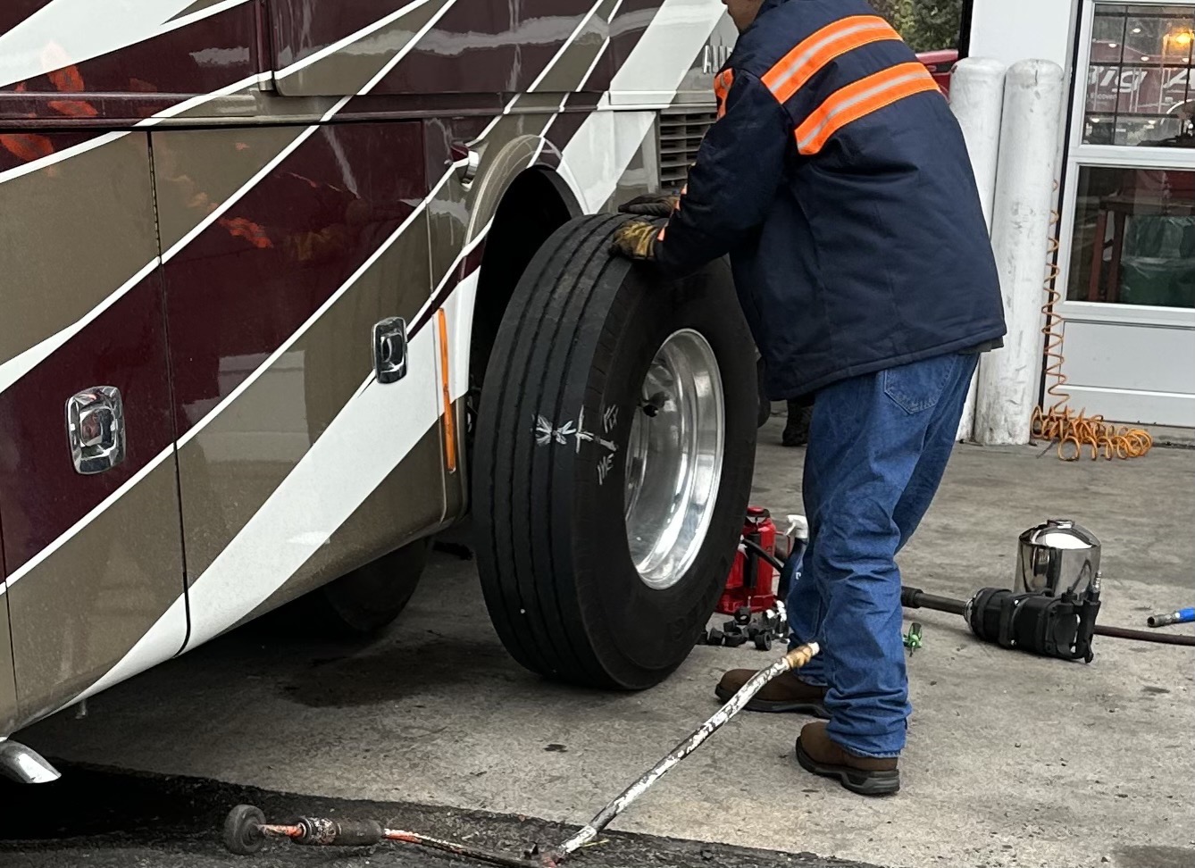 Nail in tire