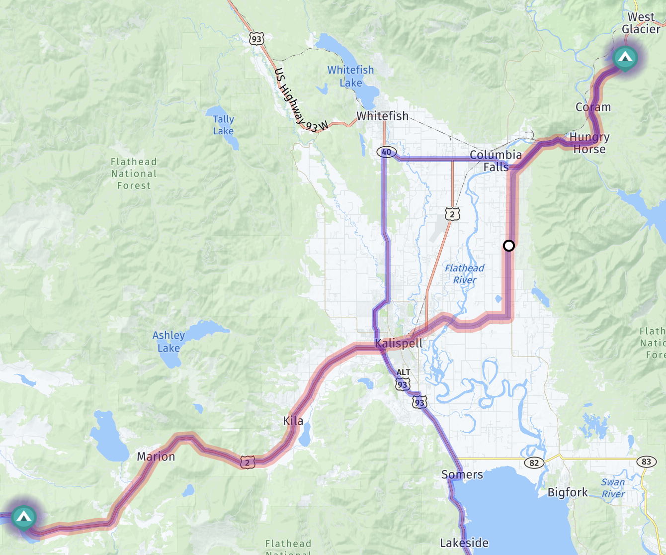Map route