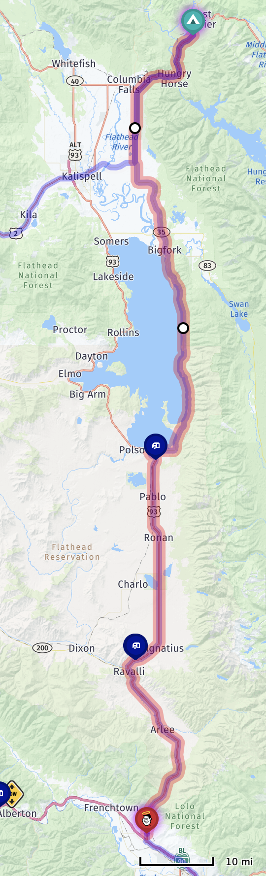 Map route
