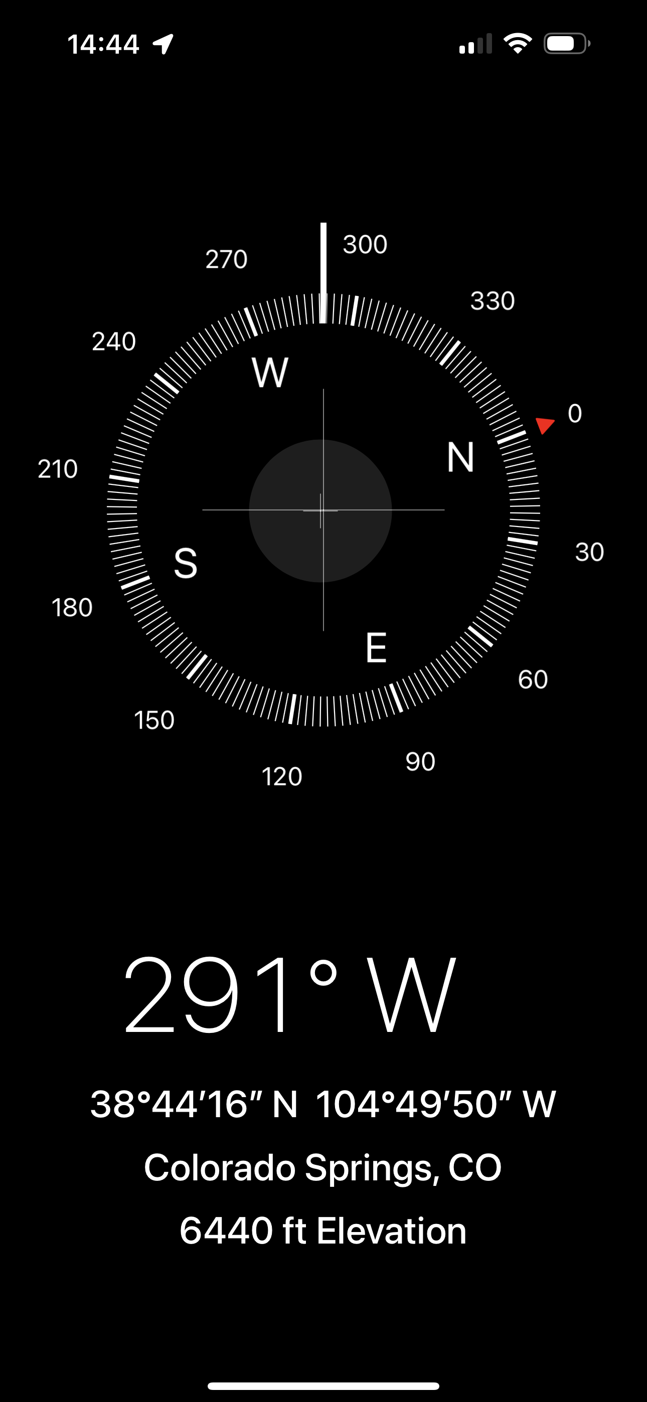 6440 feet elevation