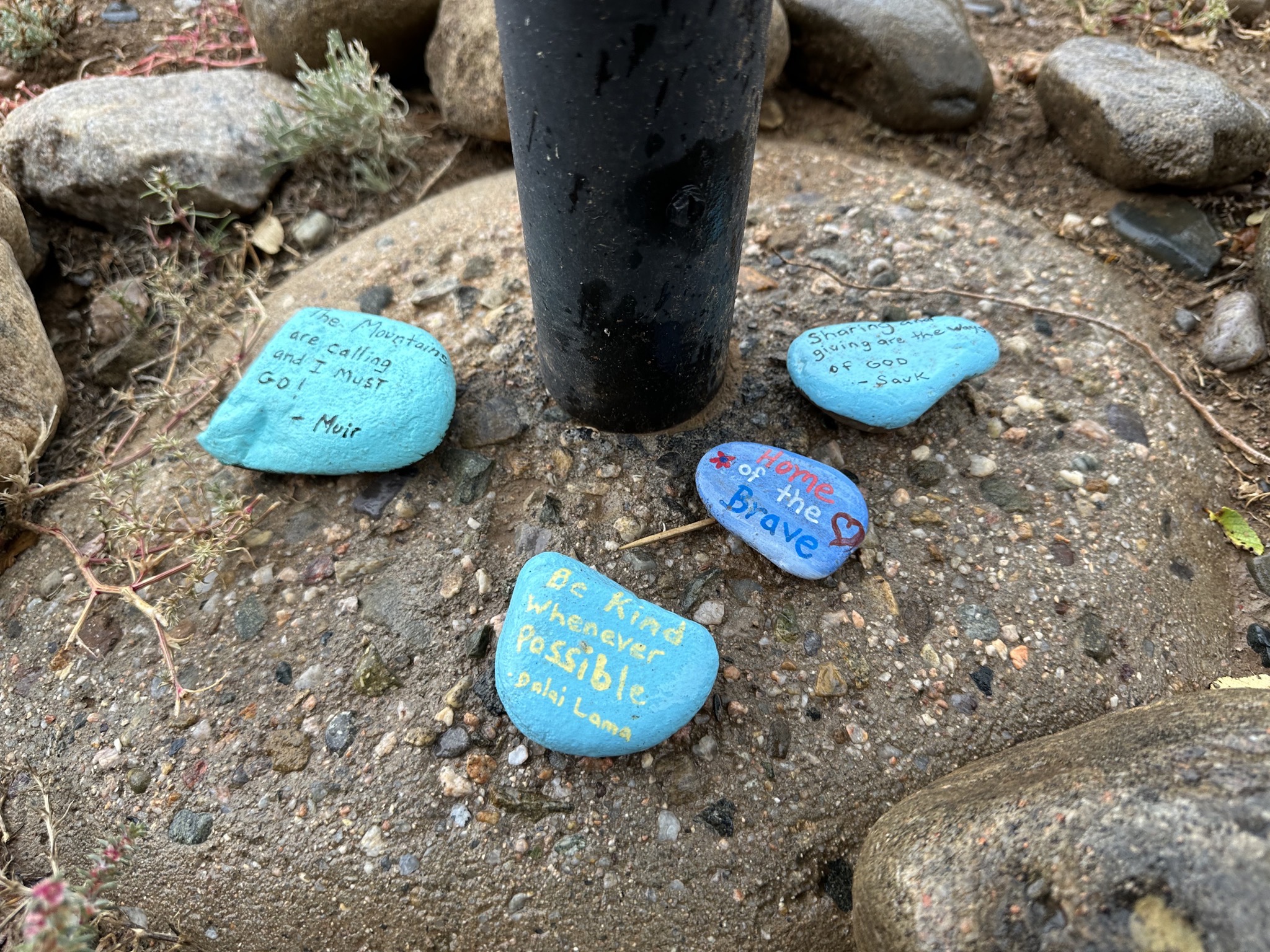 Stones with messages