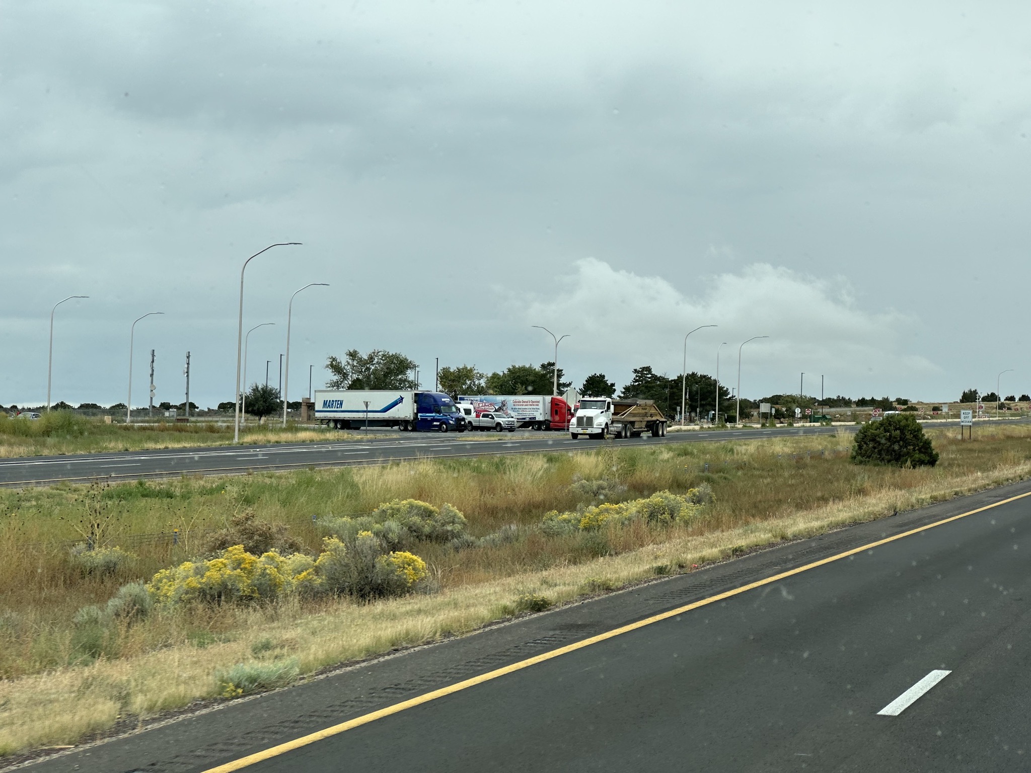 Rest area on opposite side