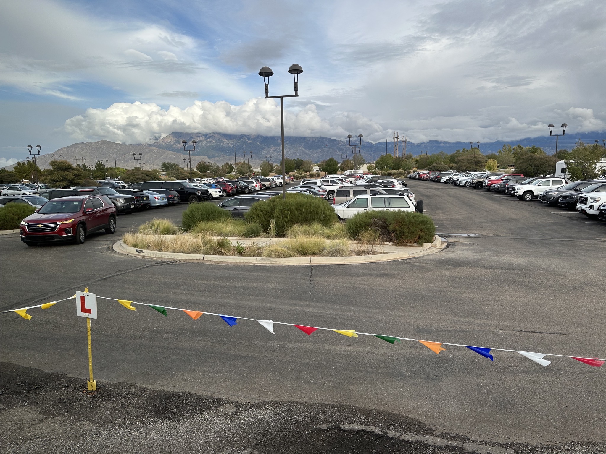 Full parking lot