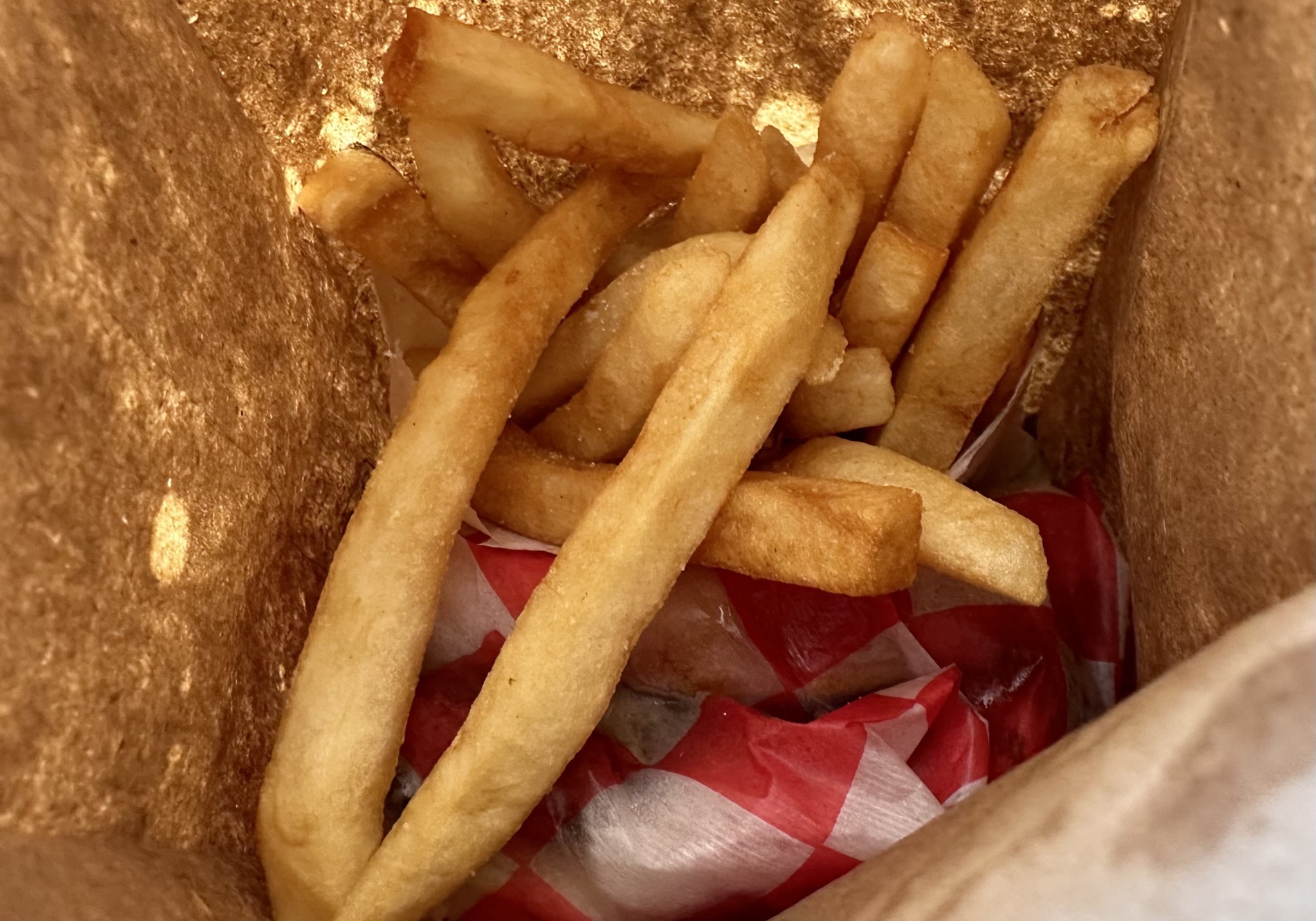 Burger and fries