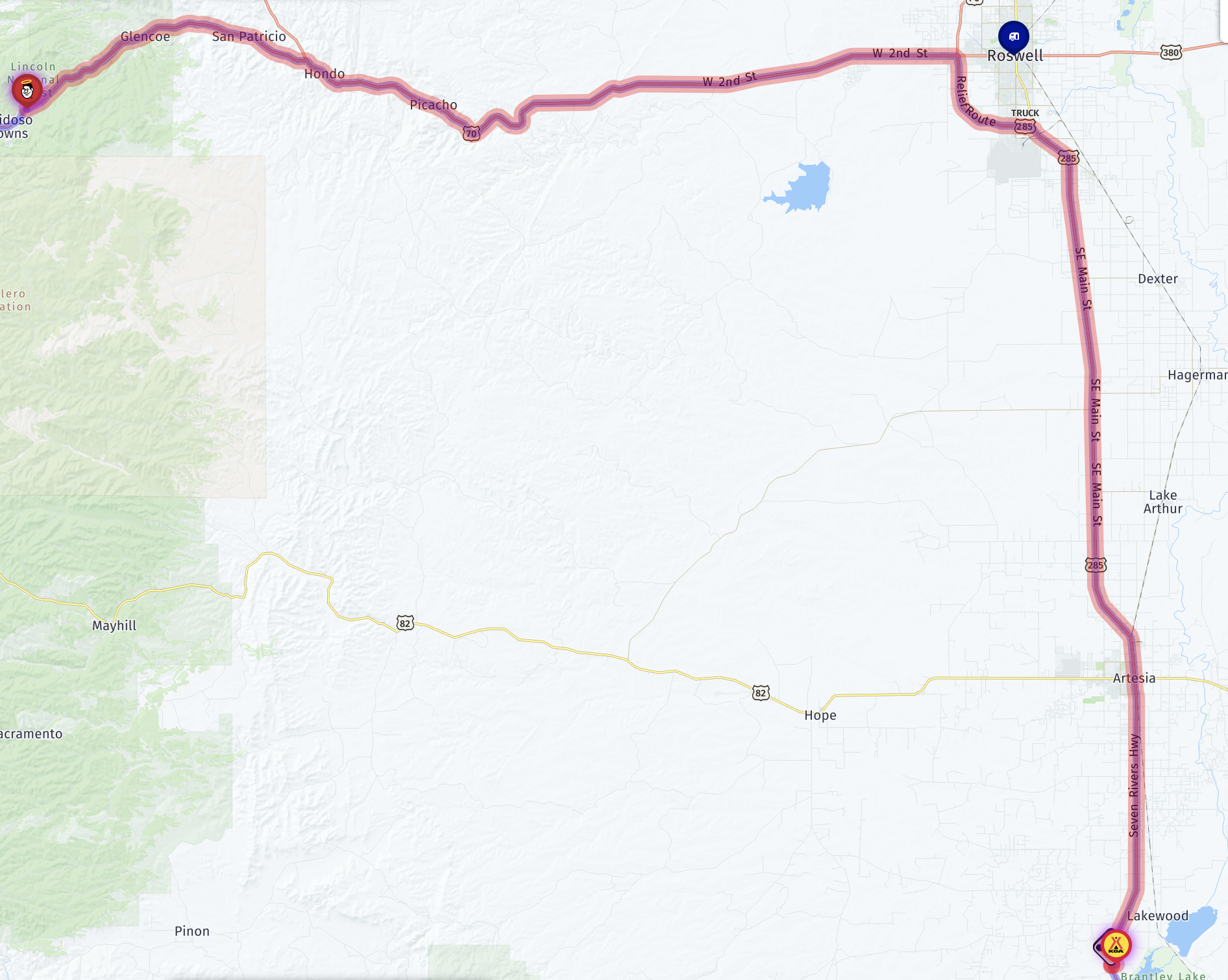 Map route