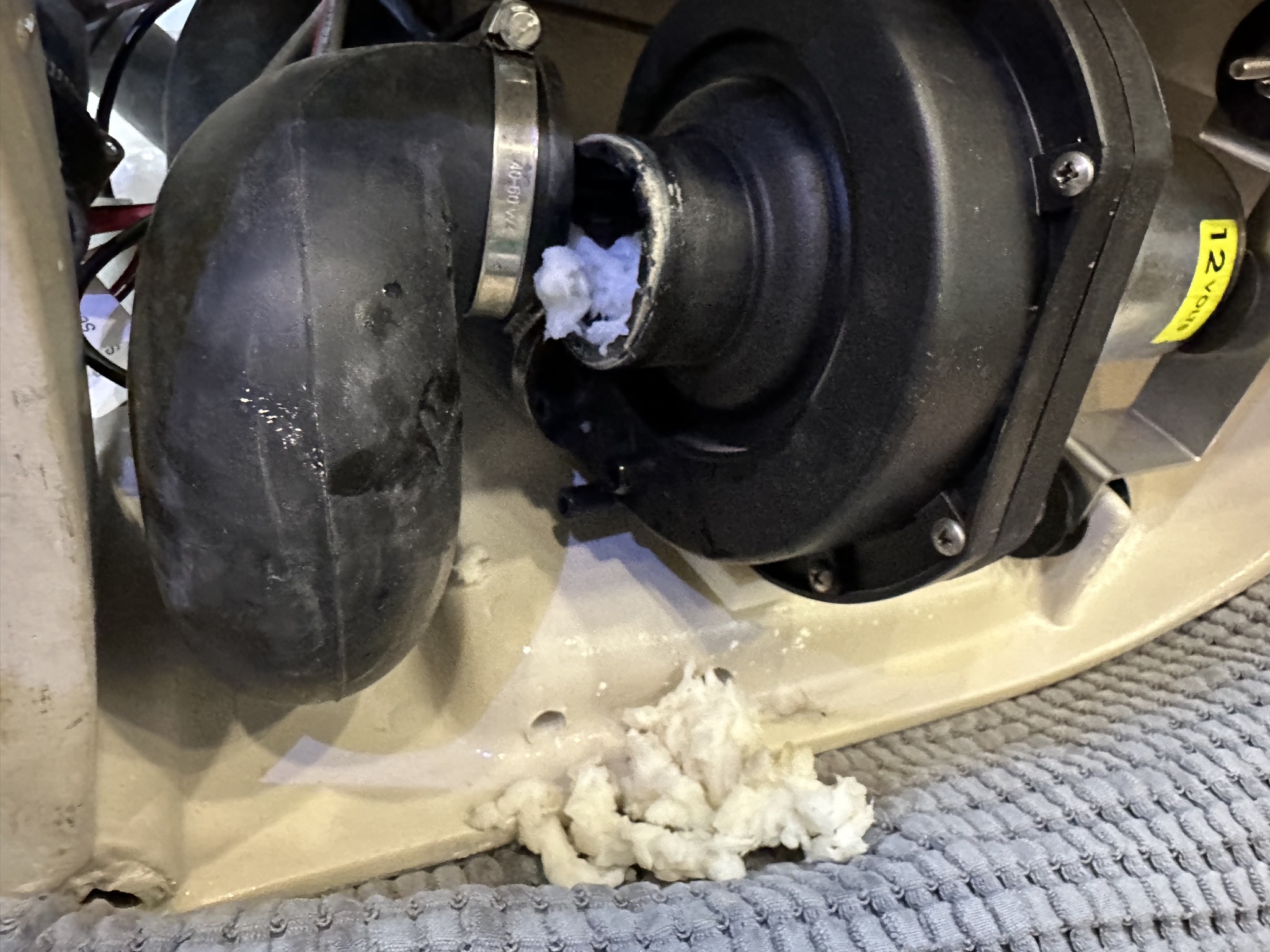 Cleaning out macerator
